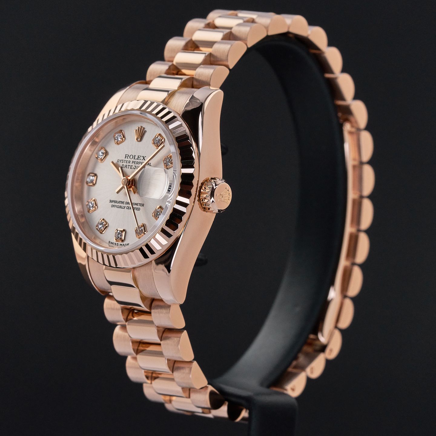 Rolex Lady-Datejust 179175 (2002) - Zilver wijzerplaat 26mm Roségoud (4/8)