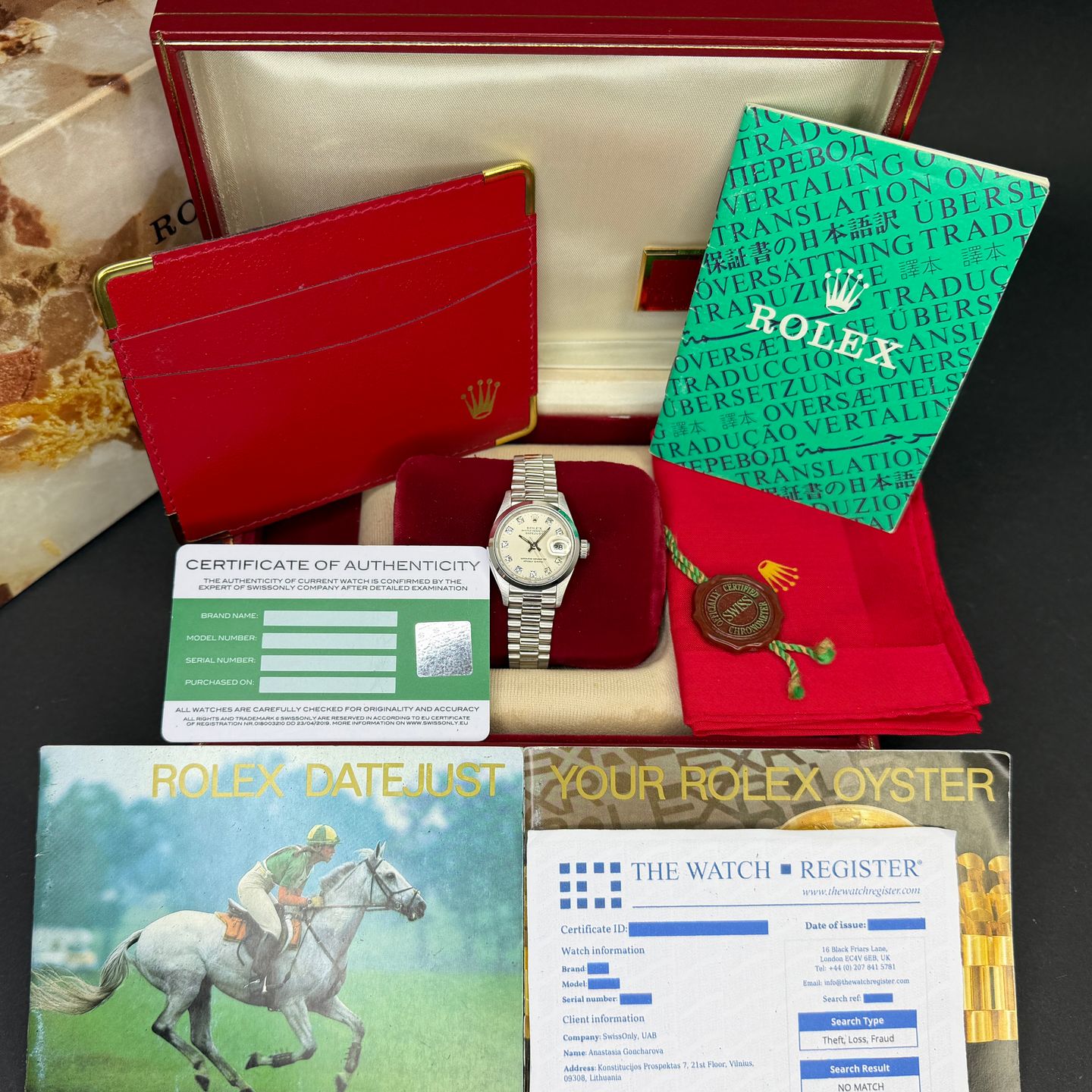 Rolex Lady-Datejust 69166 (1989) - Zilver wijzerplaat 26mm Platina (3/8)