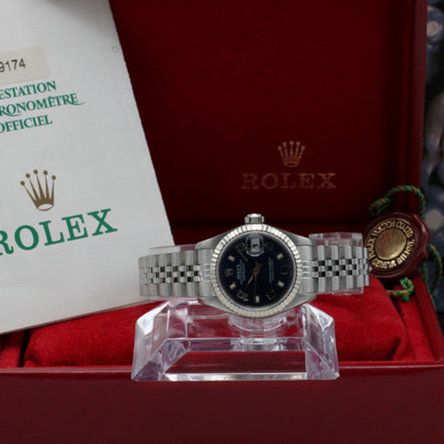 Rolex Lady-Datejust 69174 (1999) - Blauw wijzerplaat 26mm Staal (3/7)