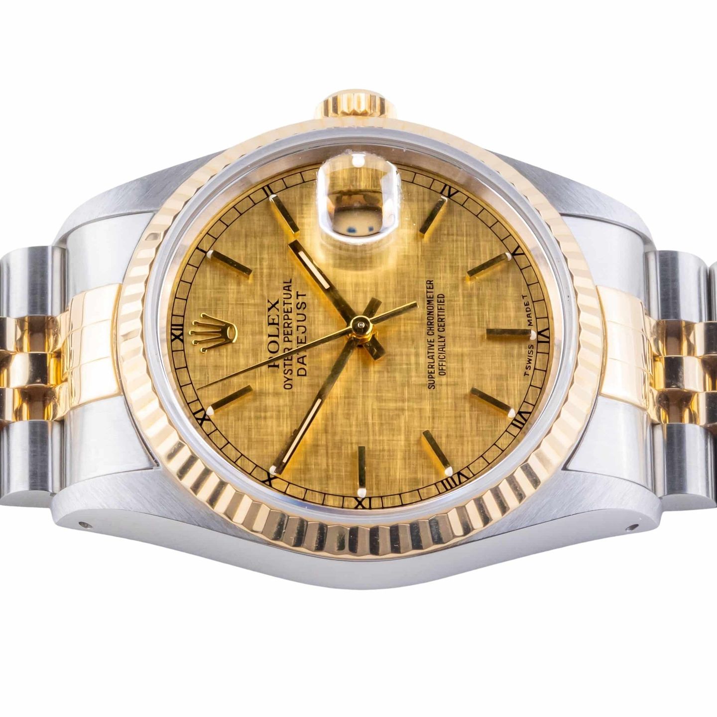 Rolex Datejust 36 16233 (1991) - Champagne dial 36 mm Gold/Steel case (5/8)