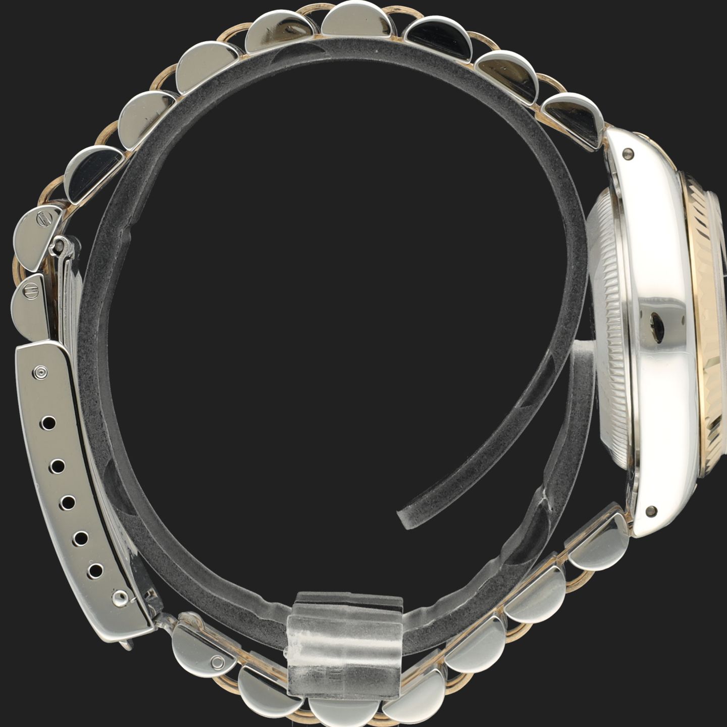 Rolex Lady-Datejust 69173 (1987) - Champagne dial 26 mm Gold/Steel case (5/8)