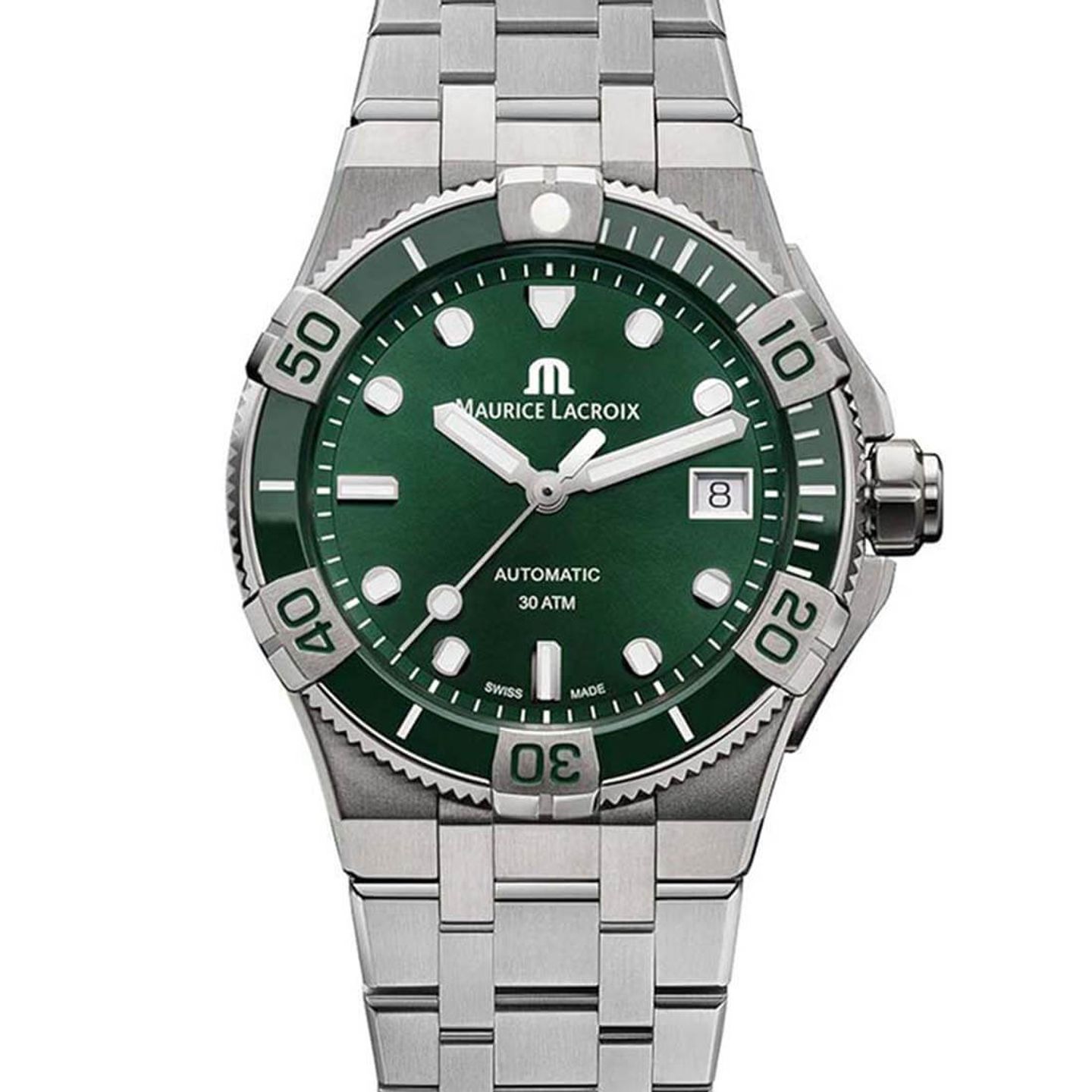 Maurice Lacroix Aikon AI6057-SSL52-630-1 (2023) - Green dial 38 mm Steel case (1/3)