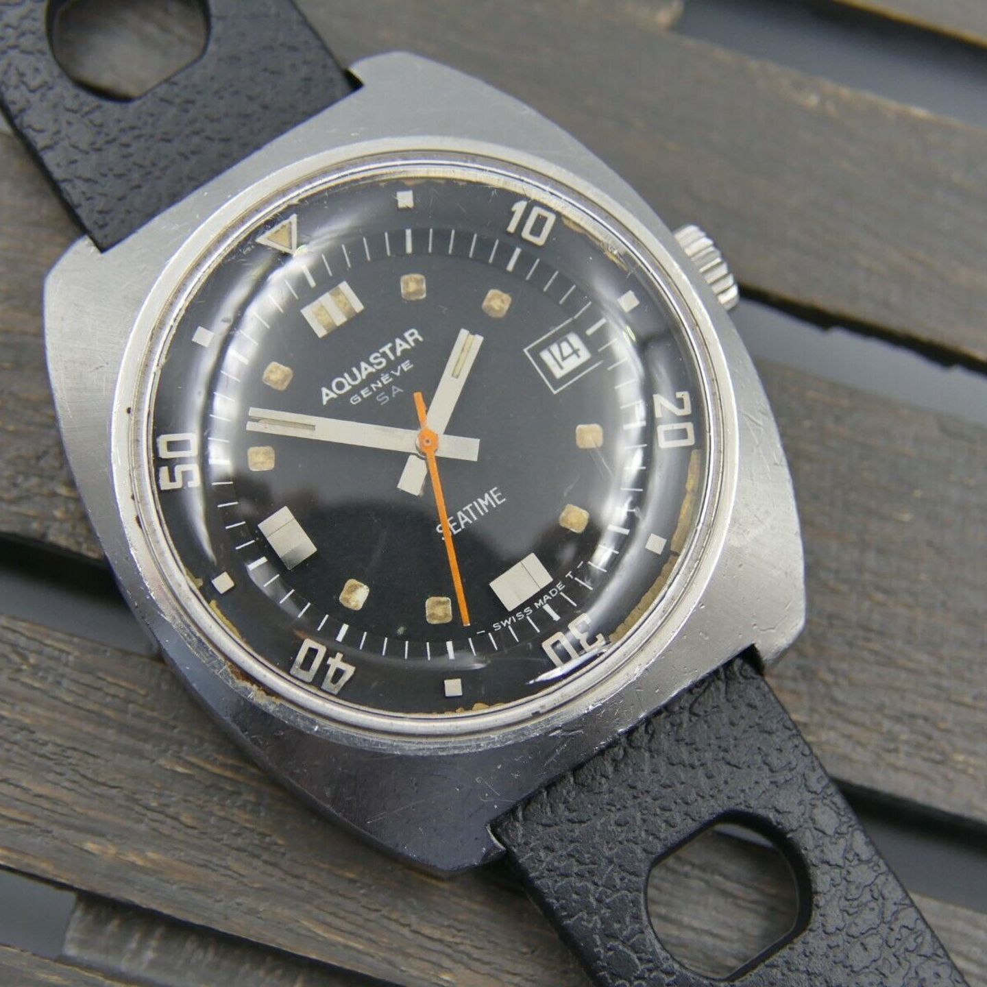 Aquastar Seatime 1000 (Unknown (random serial)) - Black dial Unknown Steel case (1/8)