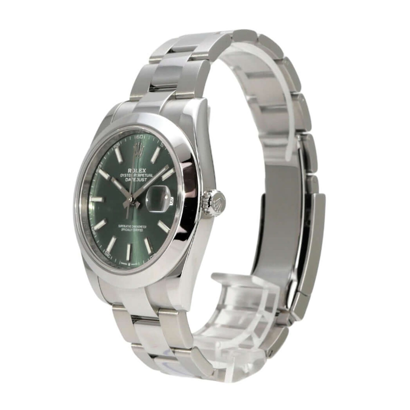 Rolex Datejust 41 126300 (2023) - Green dial 41 mm Steel case (3/8)