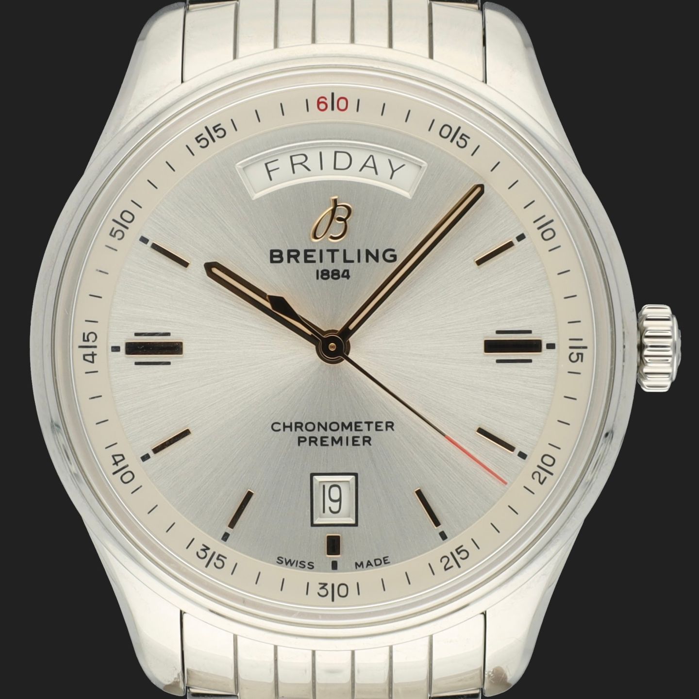 Breitling Premier Automatic 40 A45340211G1A1 (2023) - Zilver wijzerplaat 40mm Staal (2/8)