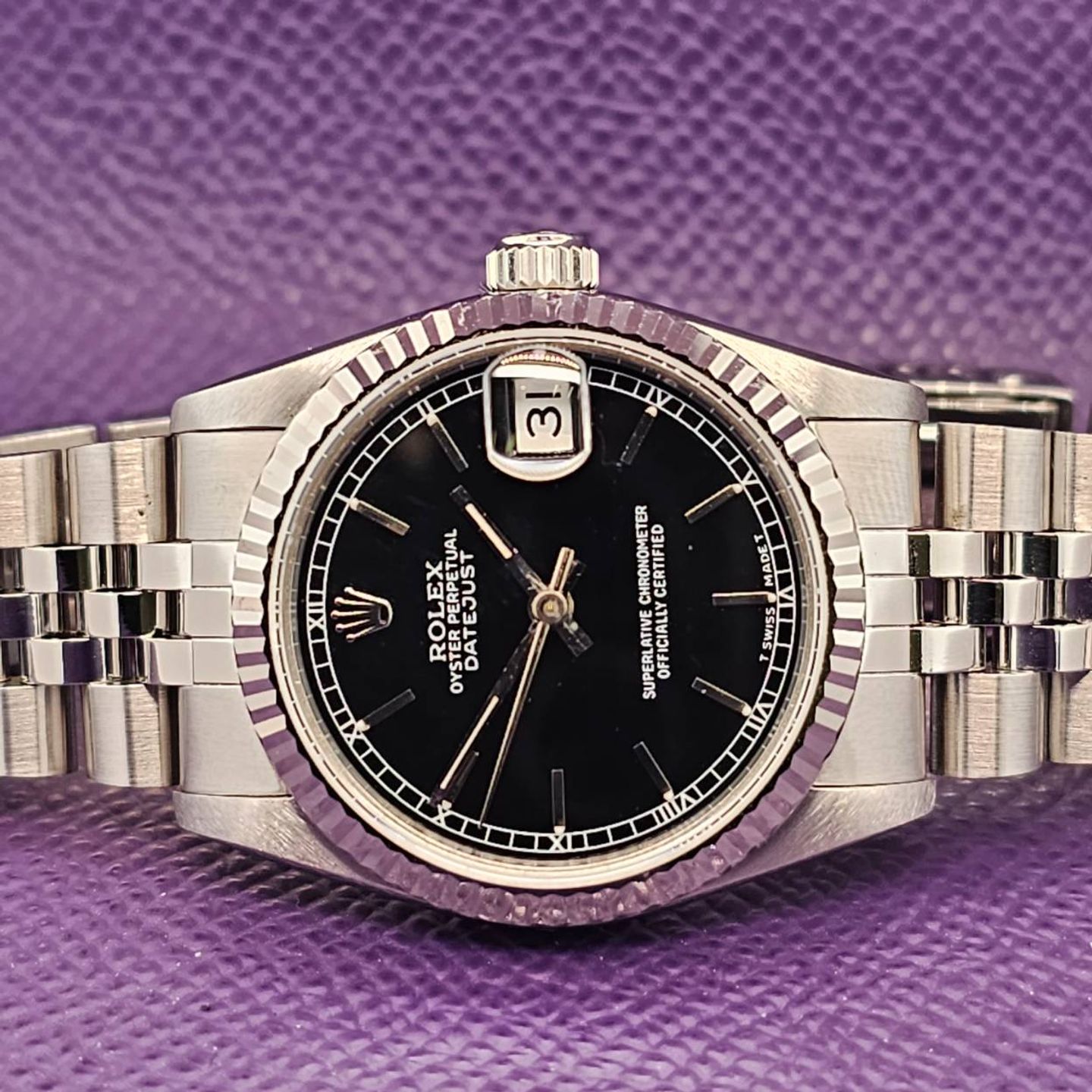 Rolex Datejust 31 68274 (1994) - Zwart wijzerplaat 31mm Staal (1/6)