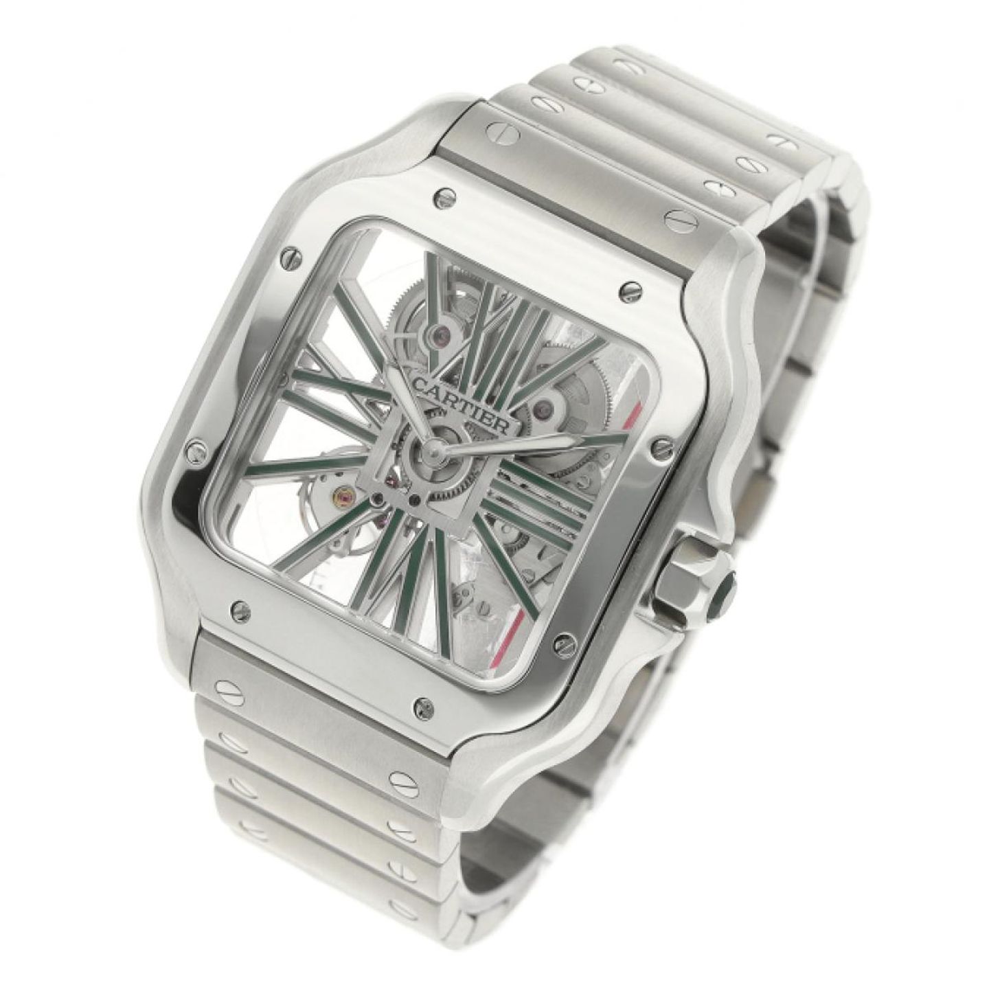 Cartier Santos WHSA0028 (2022) - Transparent dial 48 mm Steel case (2/5)