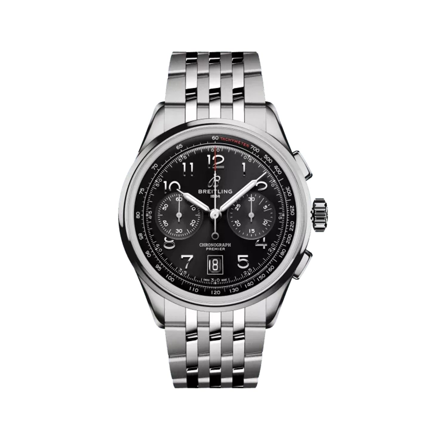 Breitling Premier AB0145221B1A1 (2024) - Zwart wijzerplaat 42mm Staal (1/1)