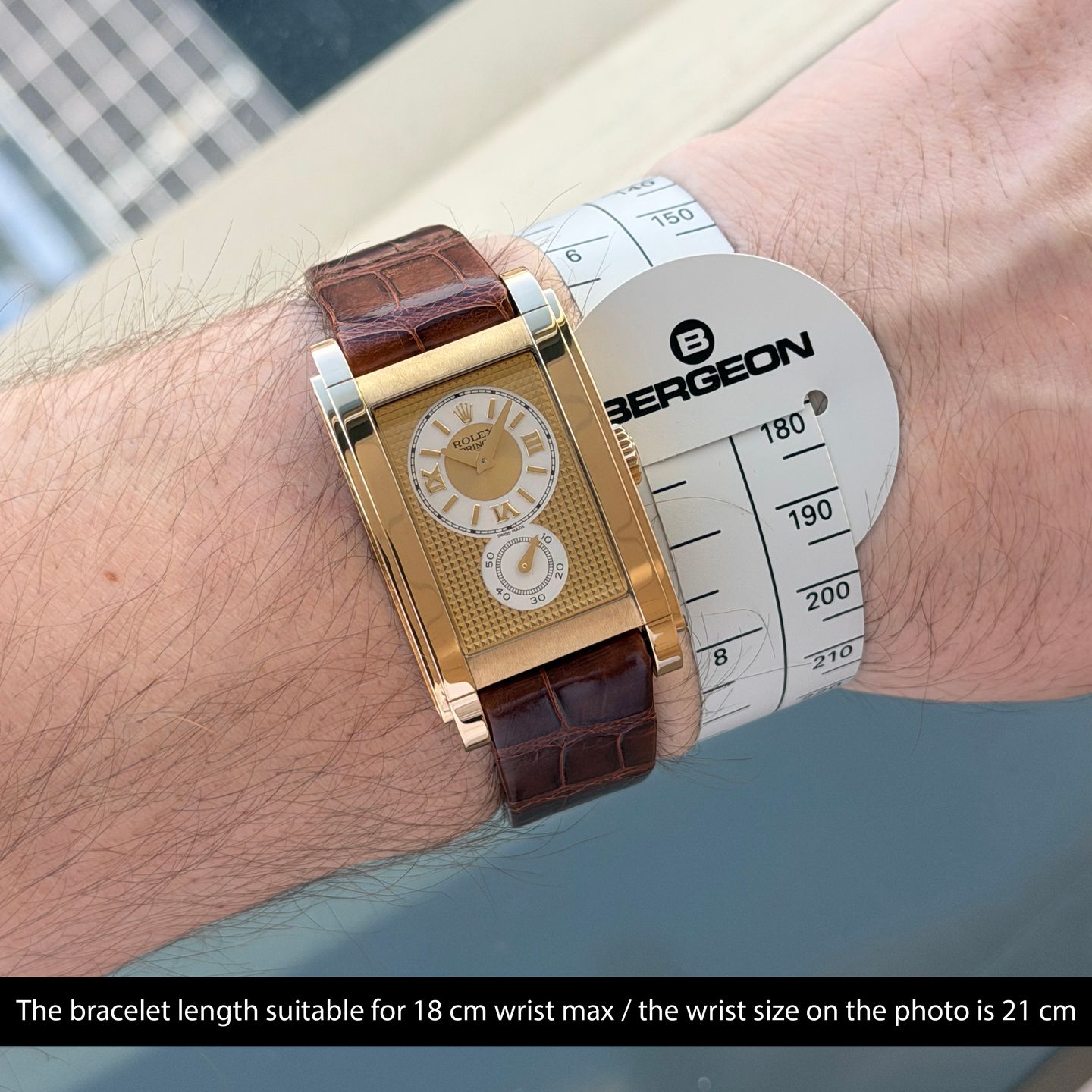 Rolex Cellini Prince 5440 (2006) - Goud wijzerplaat 28mm Geelgoud (2/8)