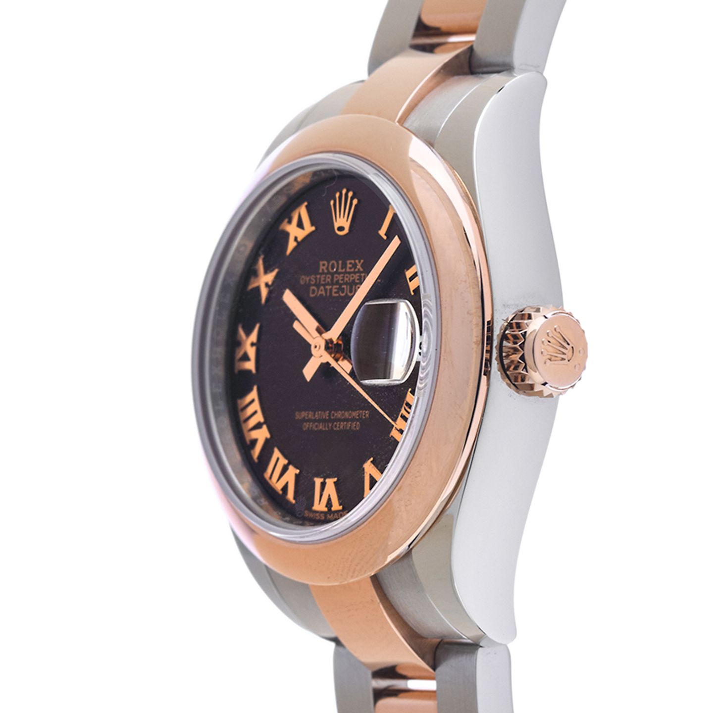 Rolex Lady-Datejust 279161 (2016) - Brown dial 28 mm Gold/Steel case (3/7)