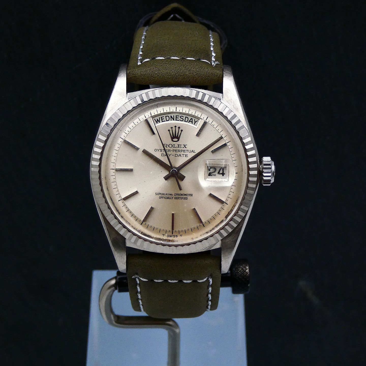 Rolex Day-Date 36 1803 (1967) - Zilver wijzerplaat 36mm Witgoud (2/5)