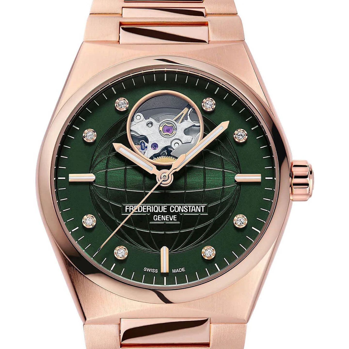 Frederique Constant Highlife FC-310MPGRD2NH4B (2024) - Green dial 34 mm Steel case (1/3)