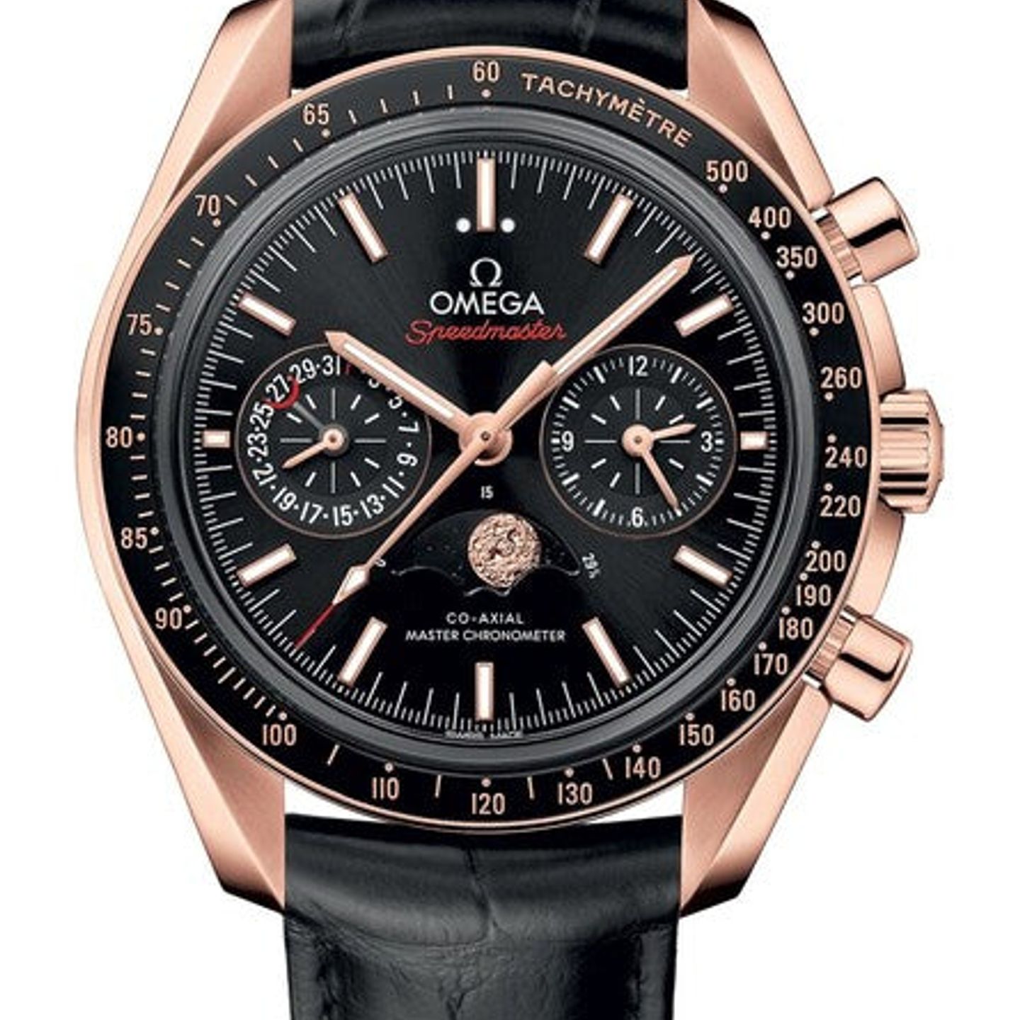 Omega Speedmaster Moonphase 304.63.44.52.01.001 (2026) - Black dial 44 mm Rose Gold case (1/1)
