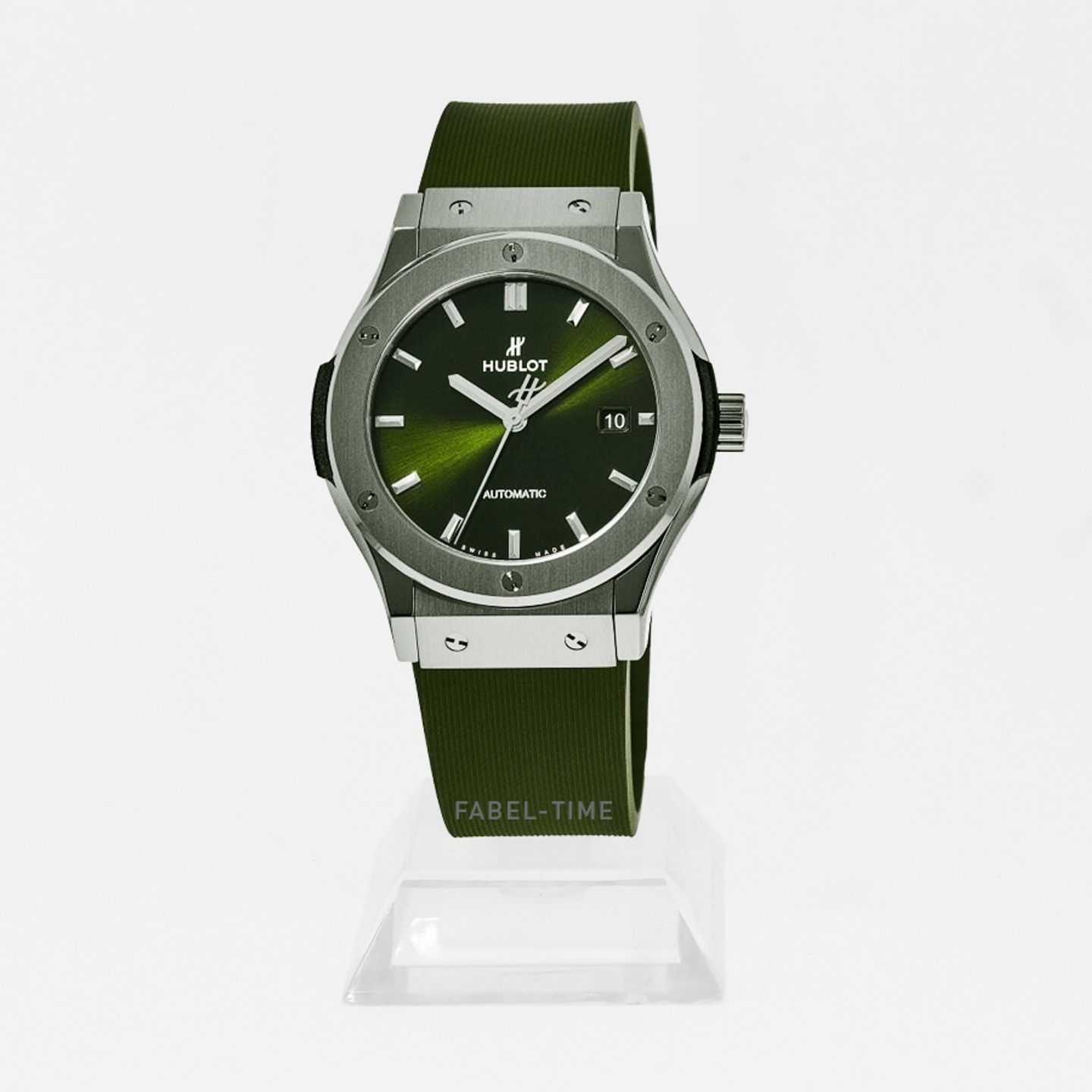 Hublot Classic Fusion 565.NX.8970.RX (2024) - Groen wijzerplaat 38mm Titanium (1/1)