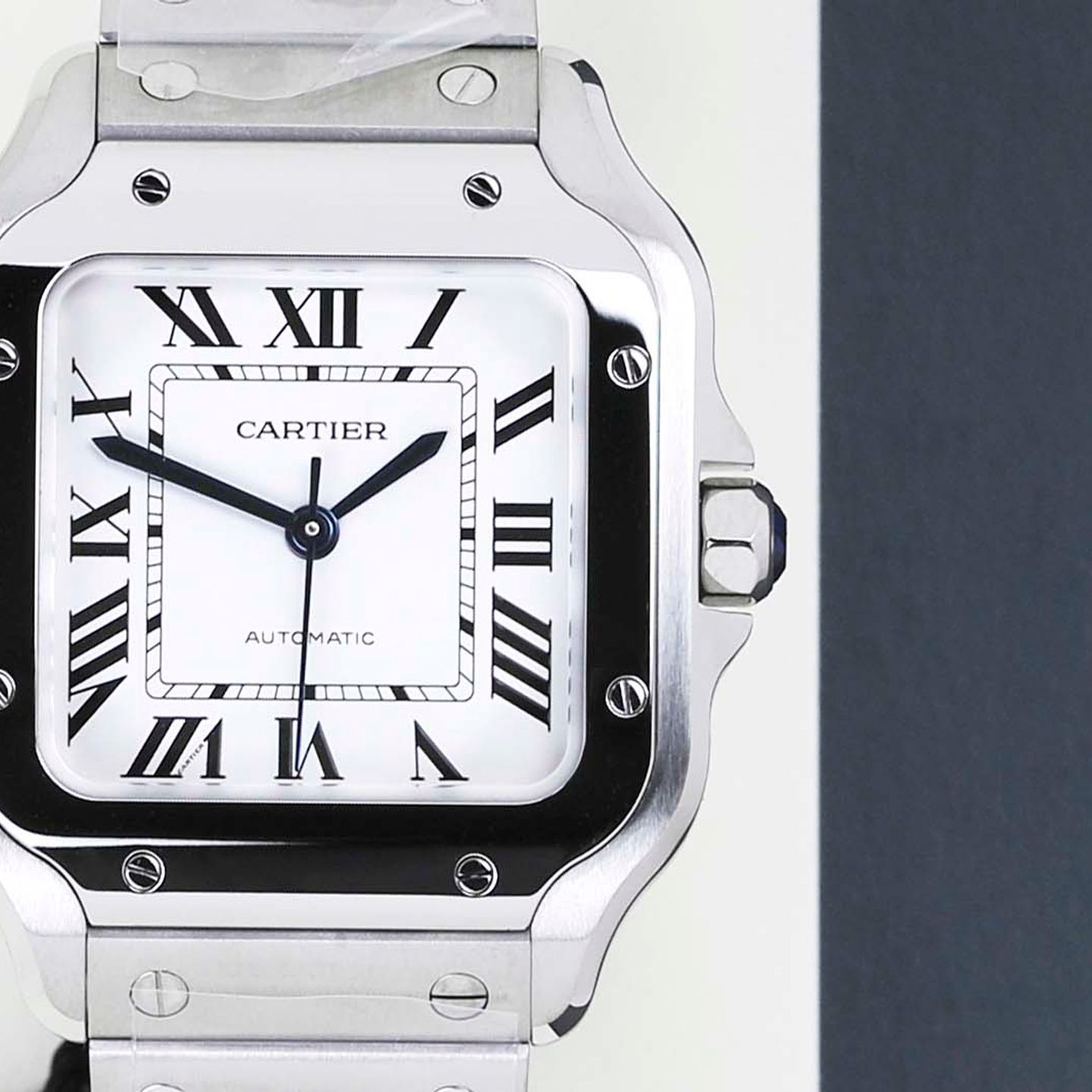 Cartier Santos WSSA0029 (2024) - Silver dial 35 mm Steel case (5/8)