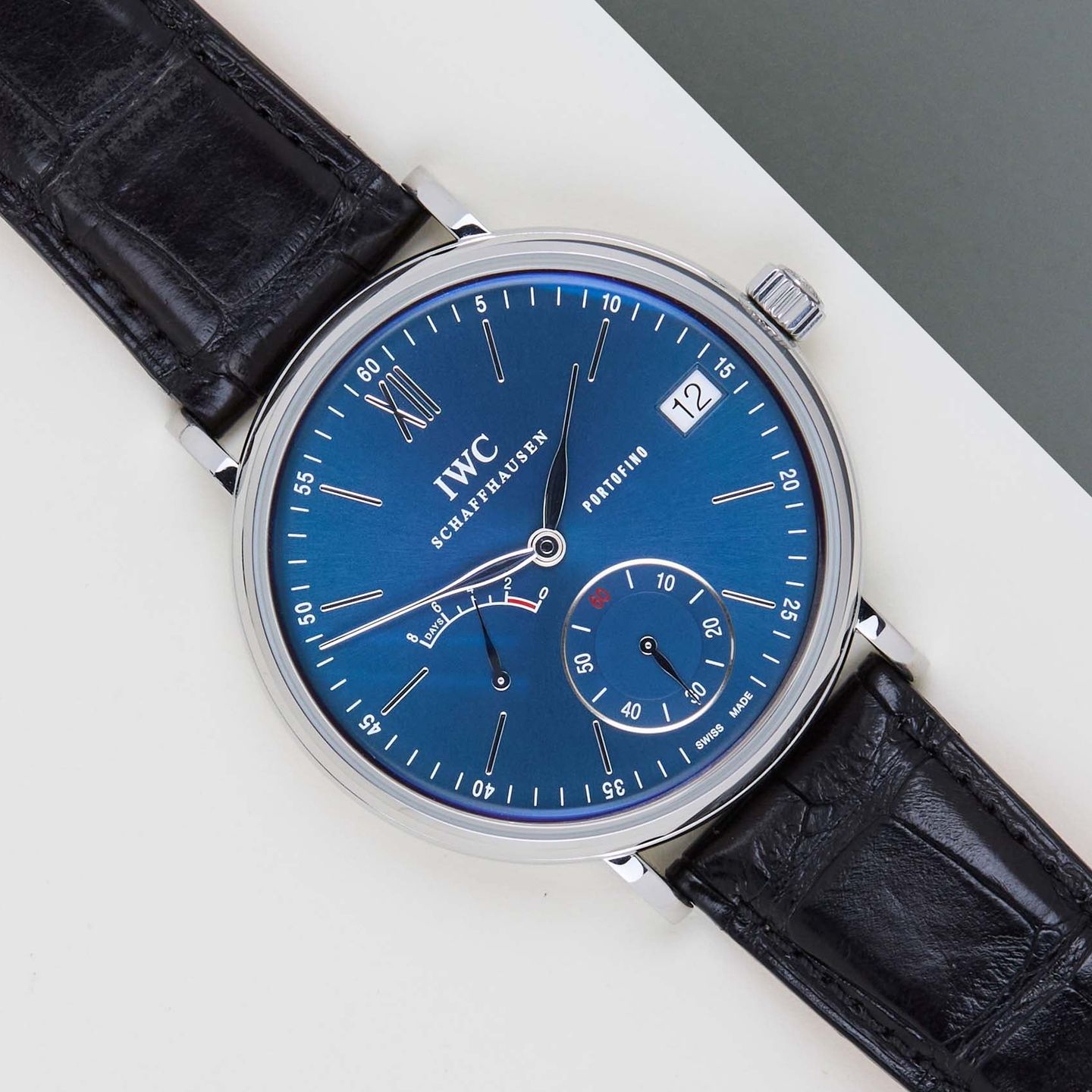 IWC Portofino Hand-Wound IW510106 (2020) - Blauw wijzerplaat 45mm Staal (1/8)