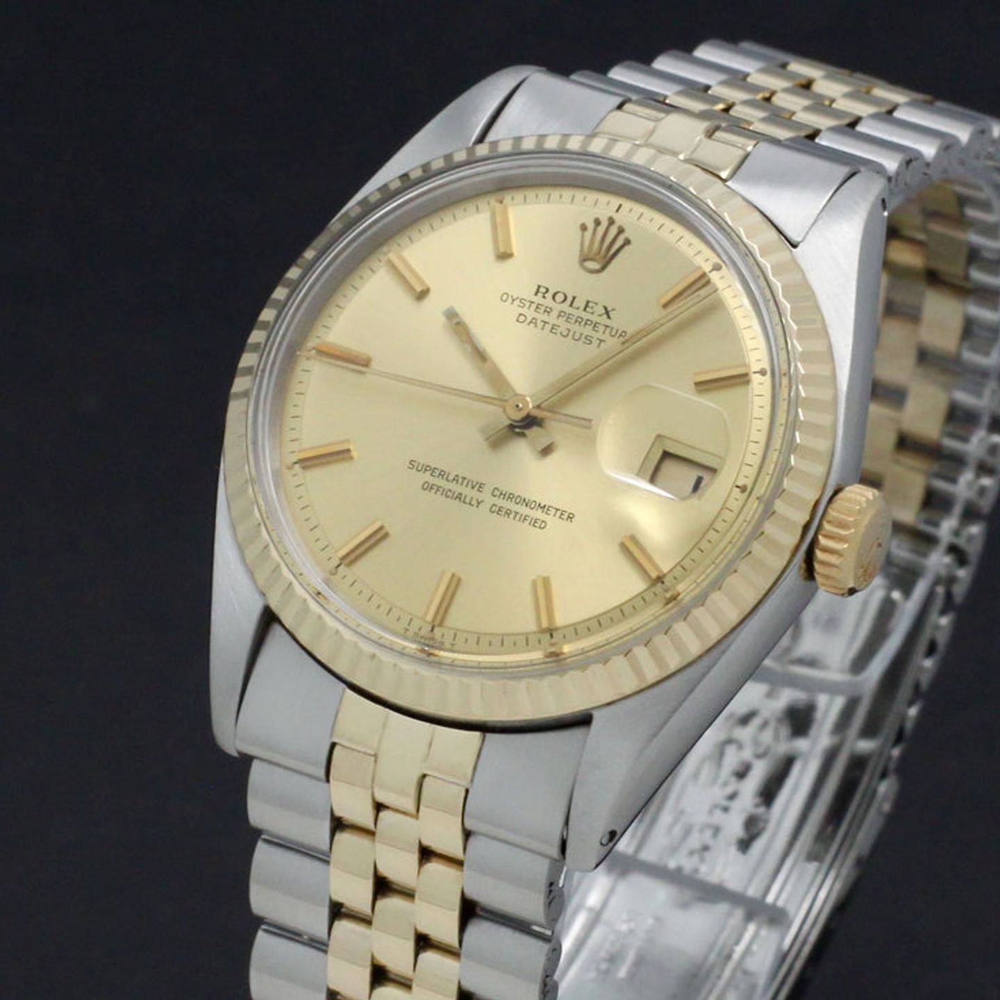 Rolex Datejust 1601 (1972) - Gold dial 36 mm Gold/Steel case (7/7)