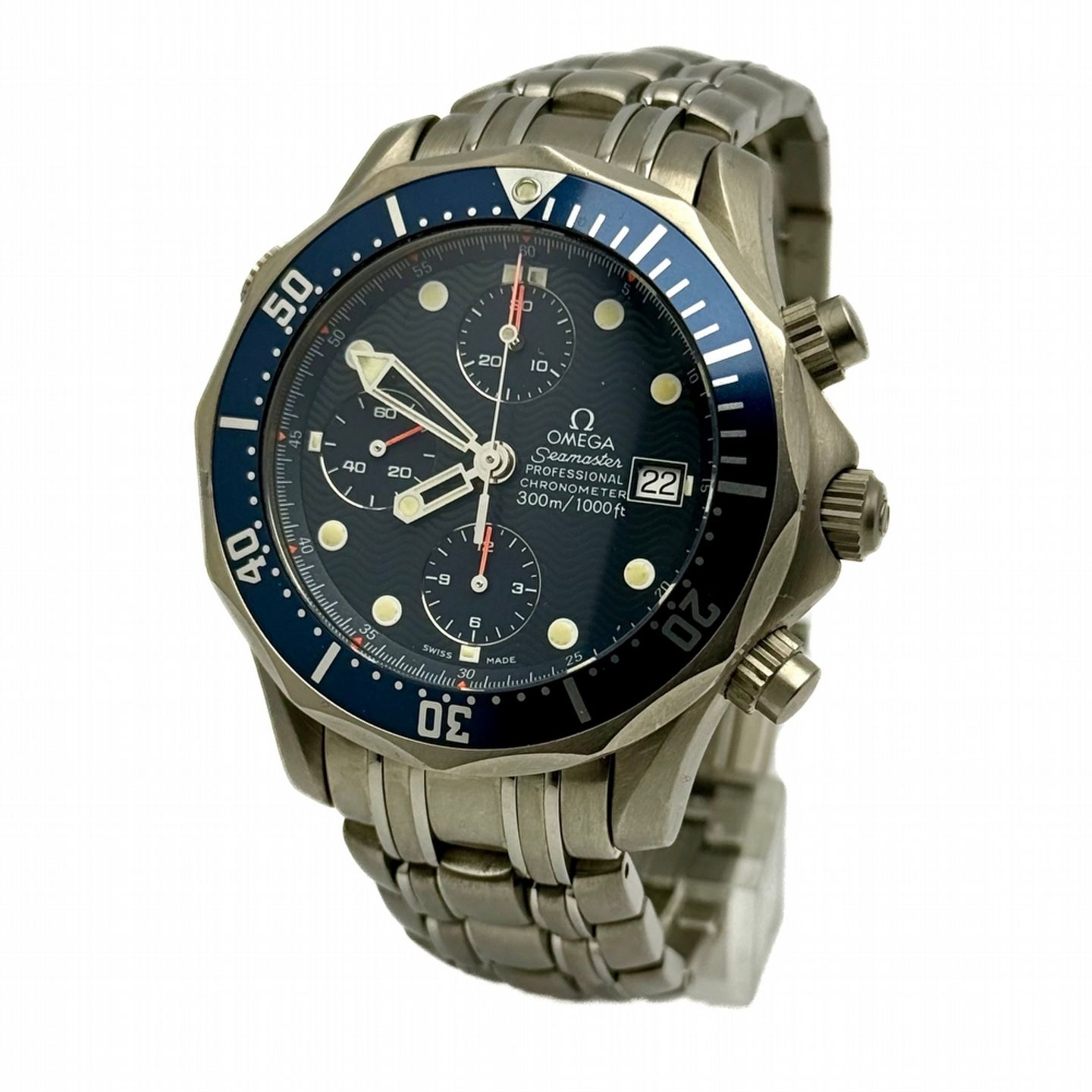 Omega Seamaster 2298.8 (1994) - Blue dial 42 mm Titanium case (2/16)