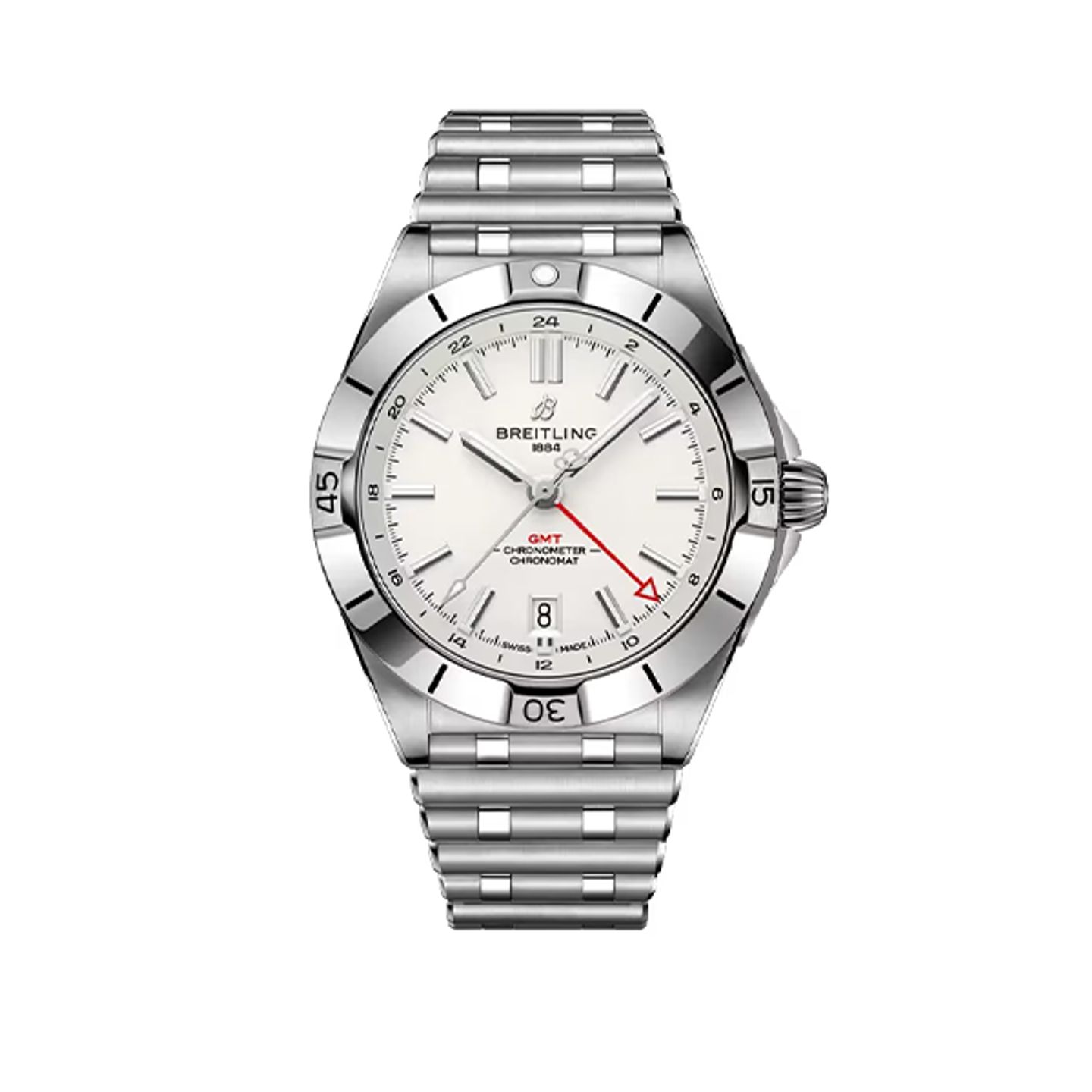Breitling Chronomat GMT A32398101A1A1 (2026) - Silver dial 40 mm Steel case (1/8)