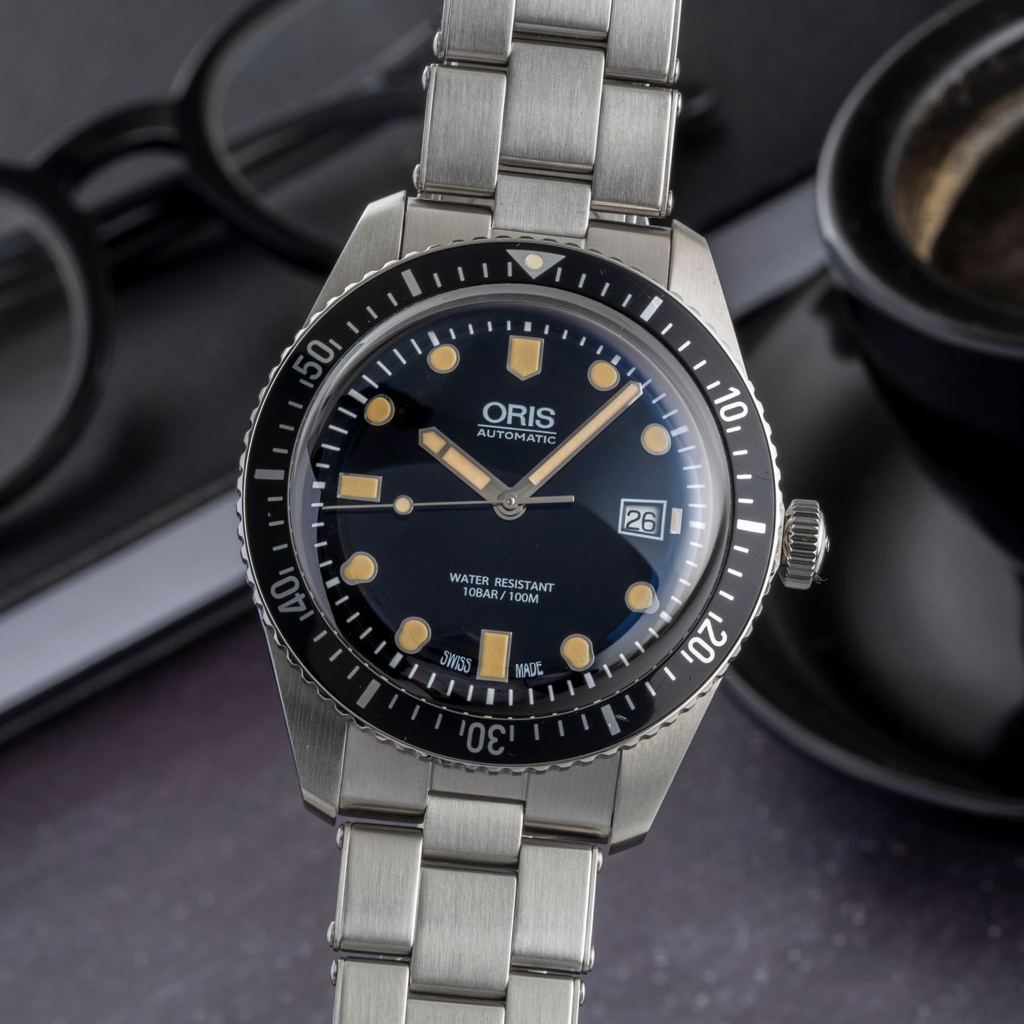Oris Divers Sixty Five 01 733 7720 4054-07 4 21 18 (Unknown (random serial)) - Black dial 42 mm Steel case (3/8)