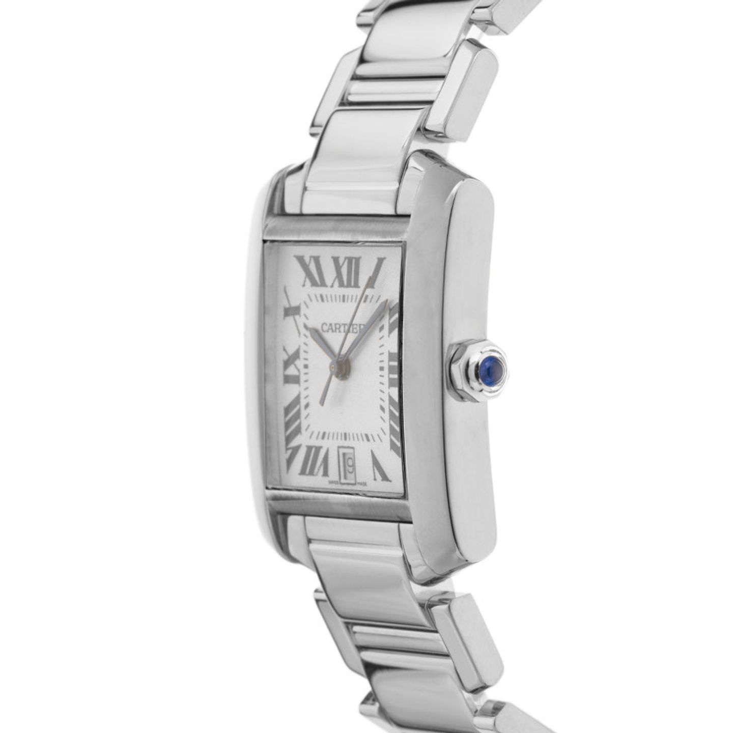 Cartier Tank Française 2302 (2012) - Silver dial 28 mm Steel case (3/7)