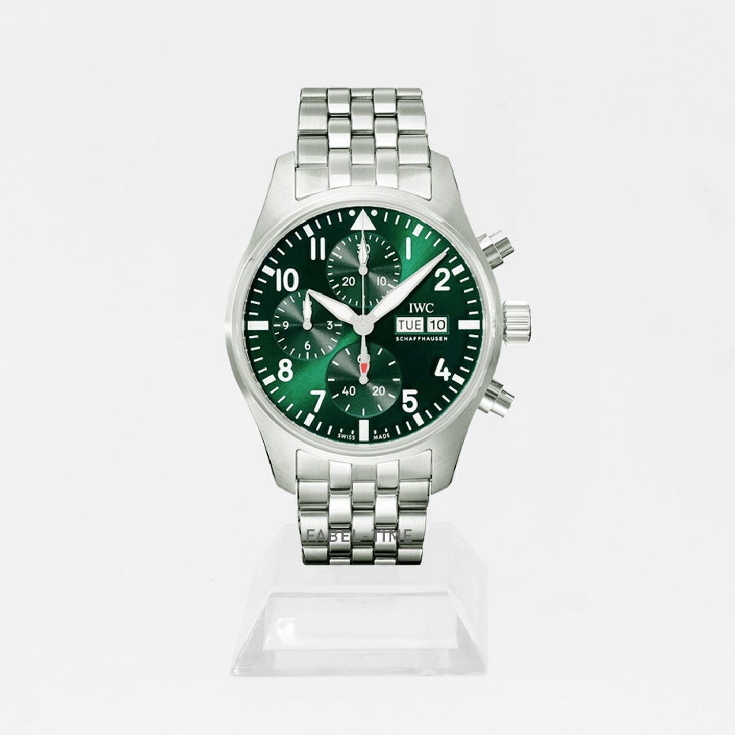 IWC Pilot Chronograph IW388104 (2024) - Groen wijzerplaat 41mm Staal (1/1)