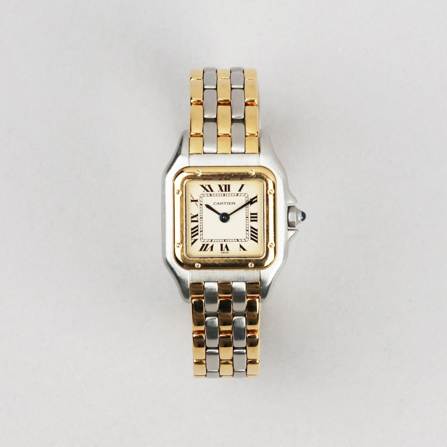 Cartier Panthère 1120 (1992) - White dial 22 mm Gold/Steel case (1/6)