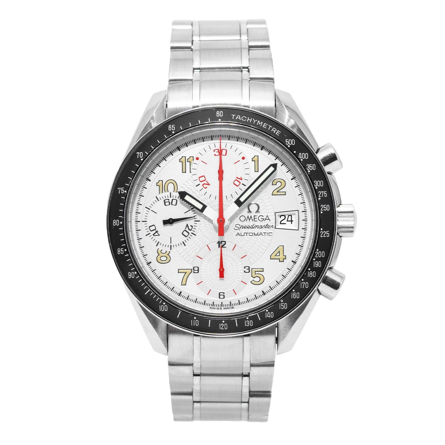 Omega Speedmaster Date 3513.33.00 (Unknown (random serial)) - White dial 40 mm Steel case (1/5)