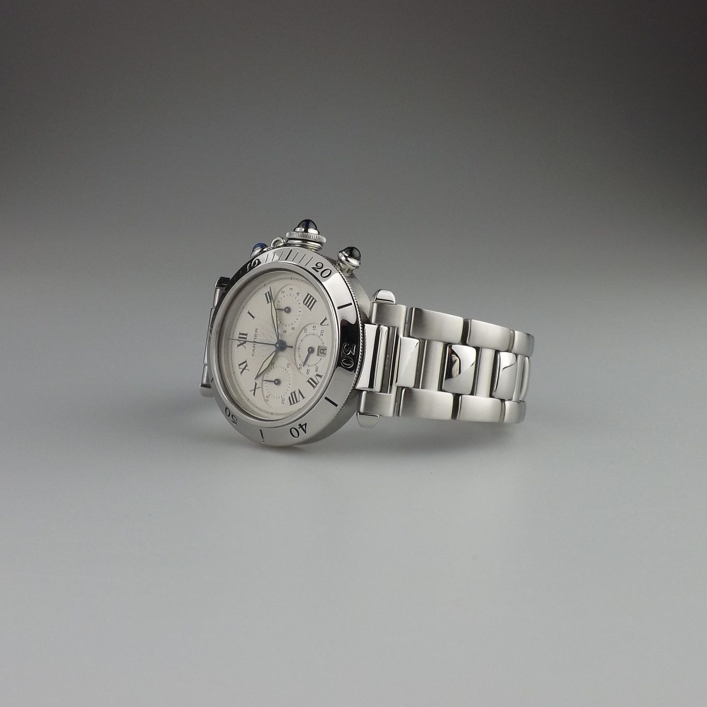 Cartier Pasha 1050 (Unknown (random serial)) - Silver dial 38 mm Steel case (4/8)