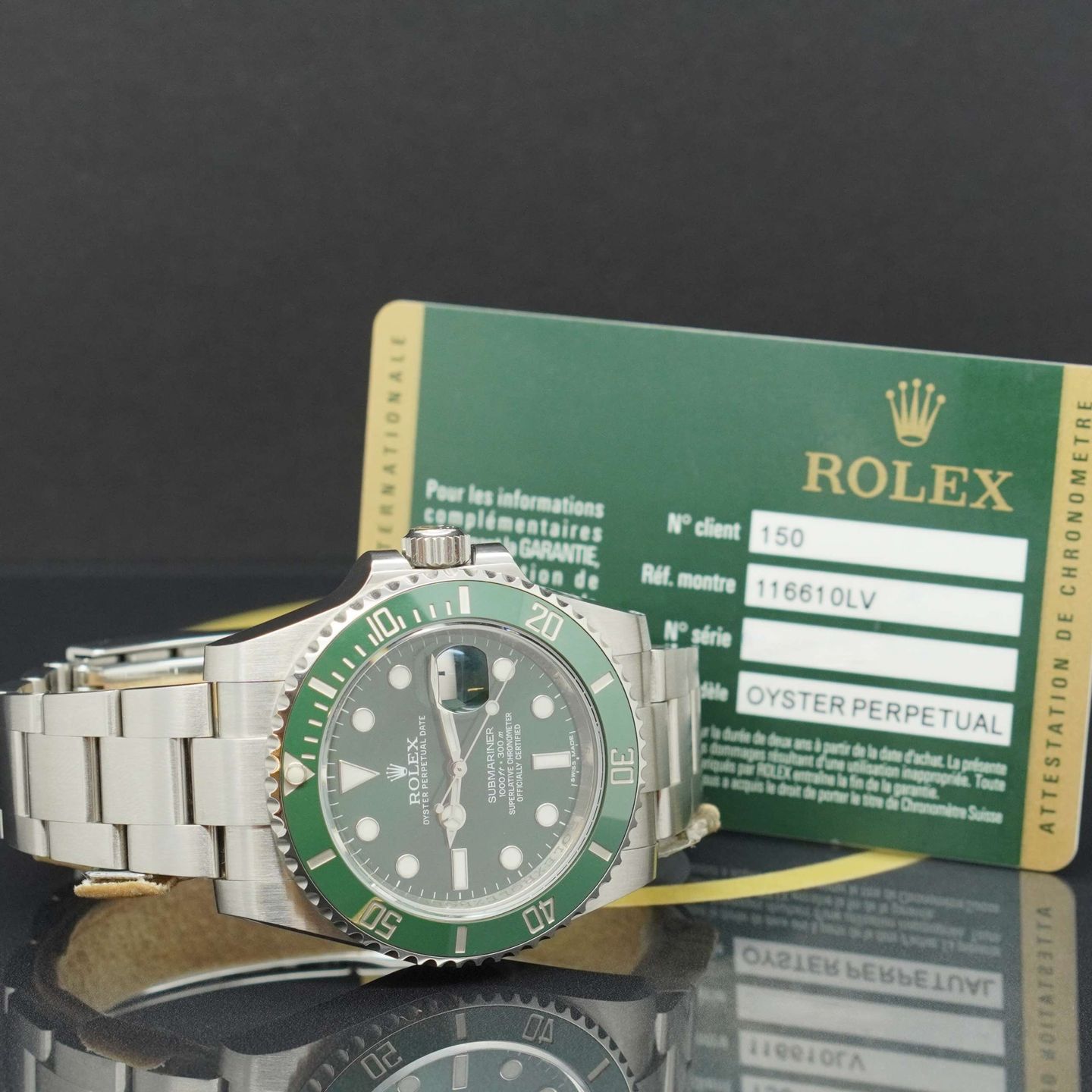 Rolex Submariner Date 116610LV (2014) - Green dial 40 mm Steel case (5/7)