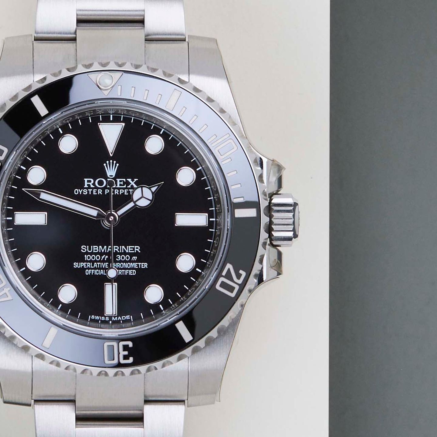 Rolex Submariner No Date 114060 (2016) - Black dial 40 mm Steel case (5/8)