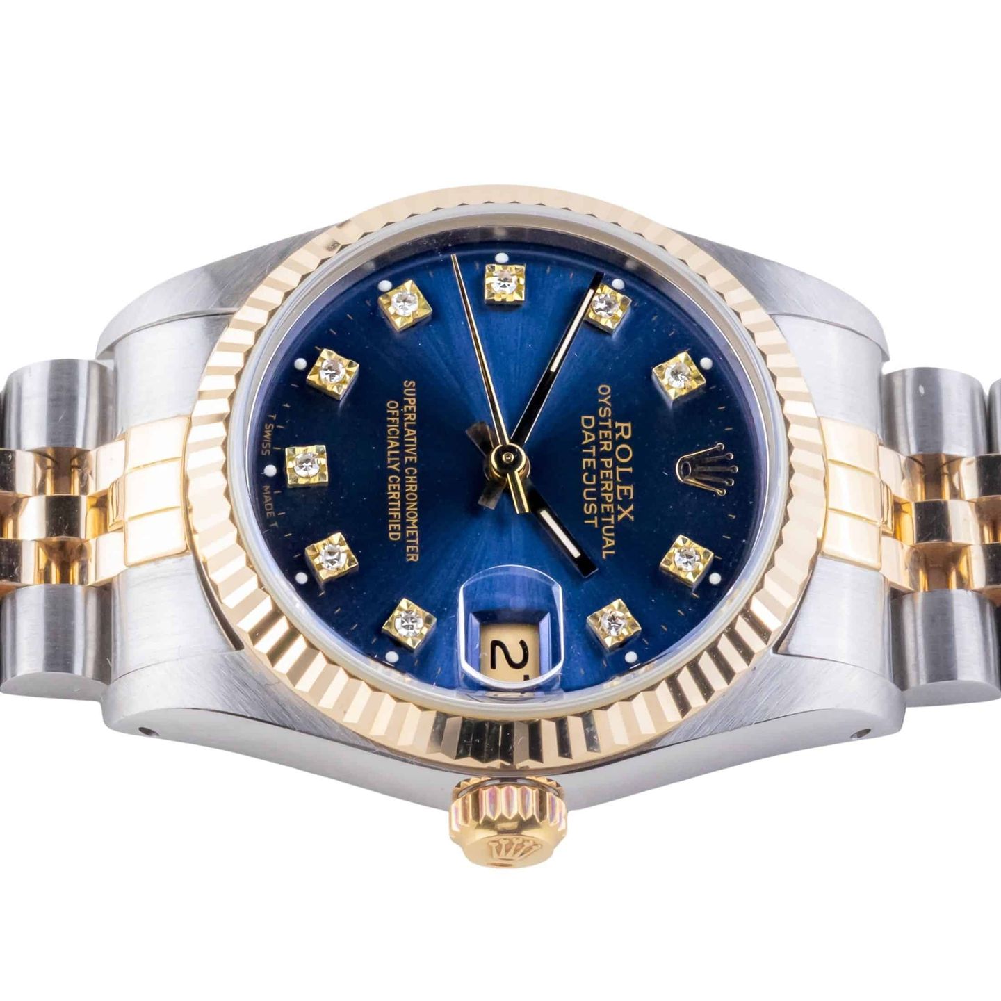 Rolex Datejust 31 68273 (1988) - Blue dial 31 mm Gold/Steel case (6/8)
