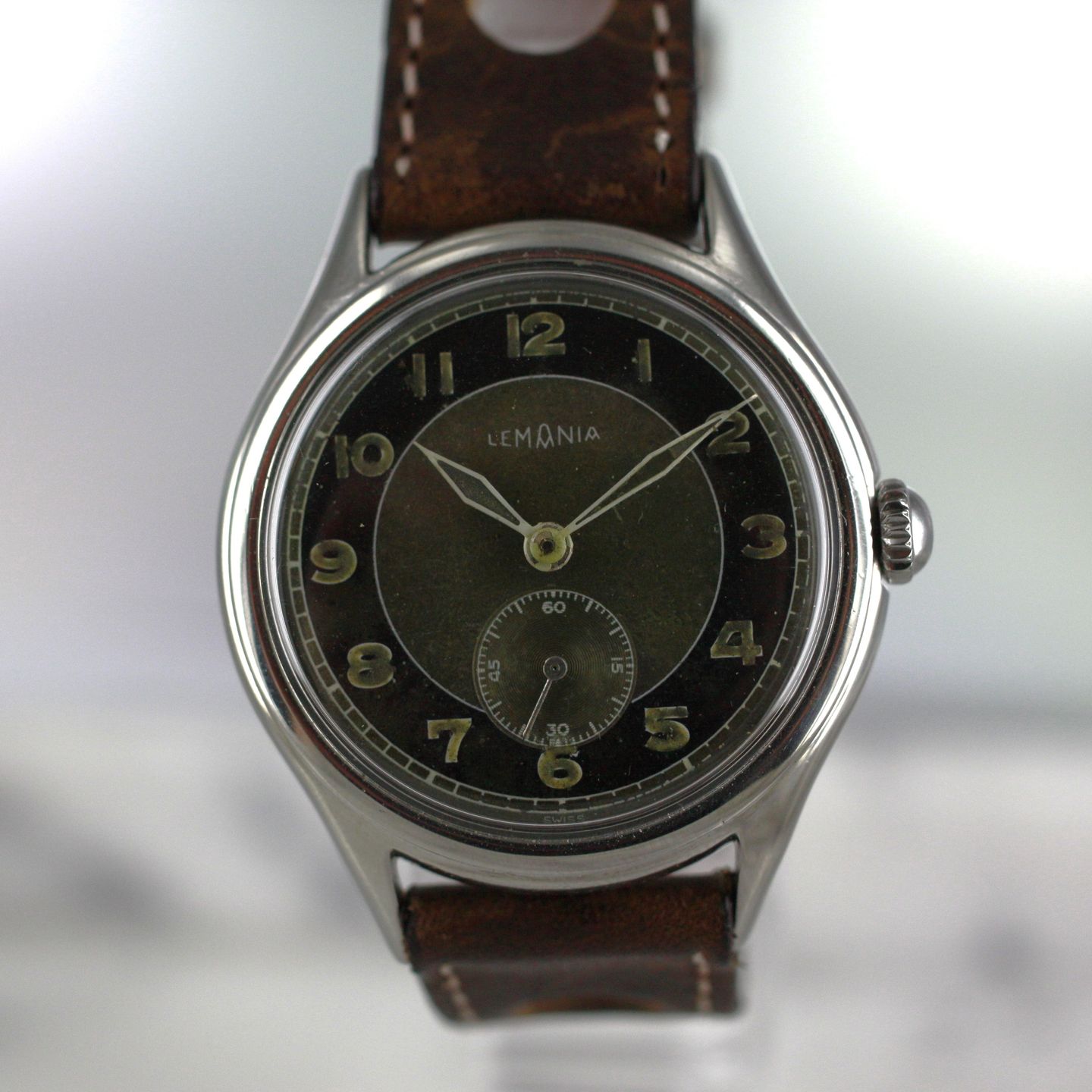 Lemania Vintage 239A (Unknown (random serial)) - Black dial Unknown Steel case (2/8)