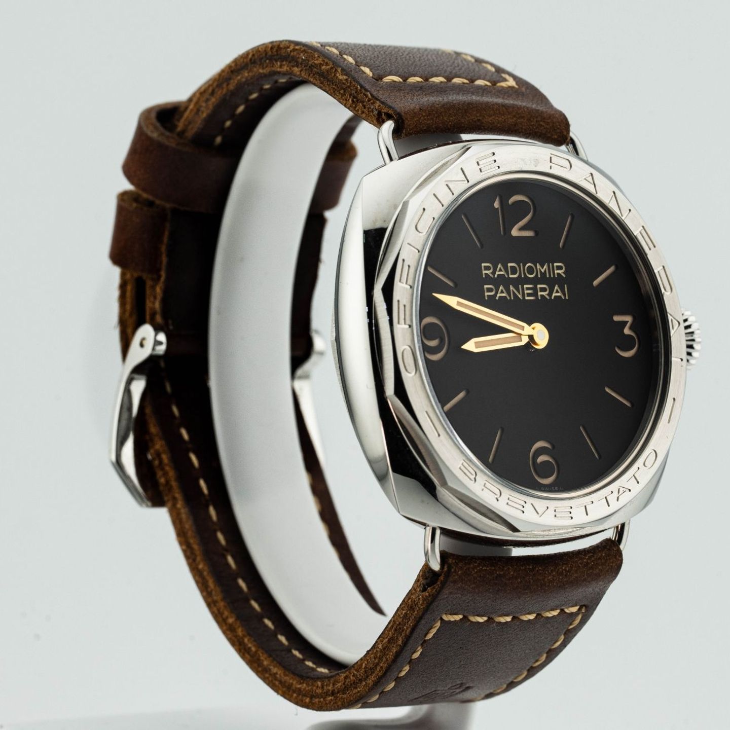 Panerai Special Editions PAM00685 (Onbekend (willekeurig serienummer)) - Bruin wijzerplaat 47mm Staal (3/8)