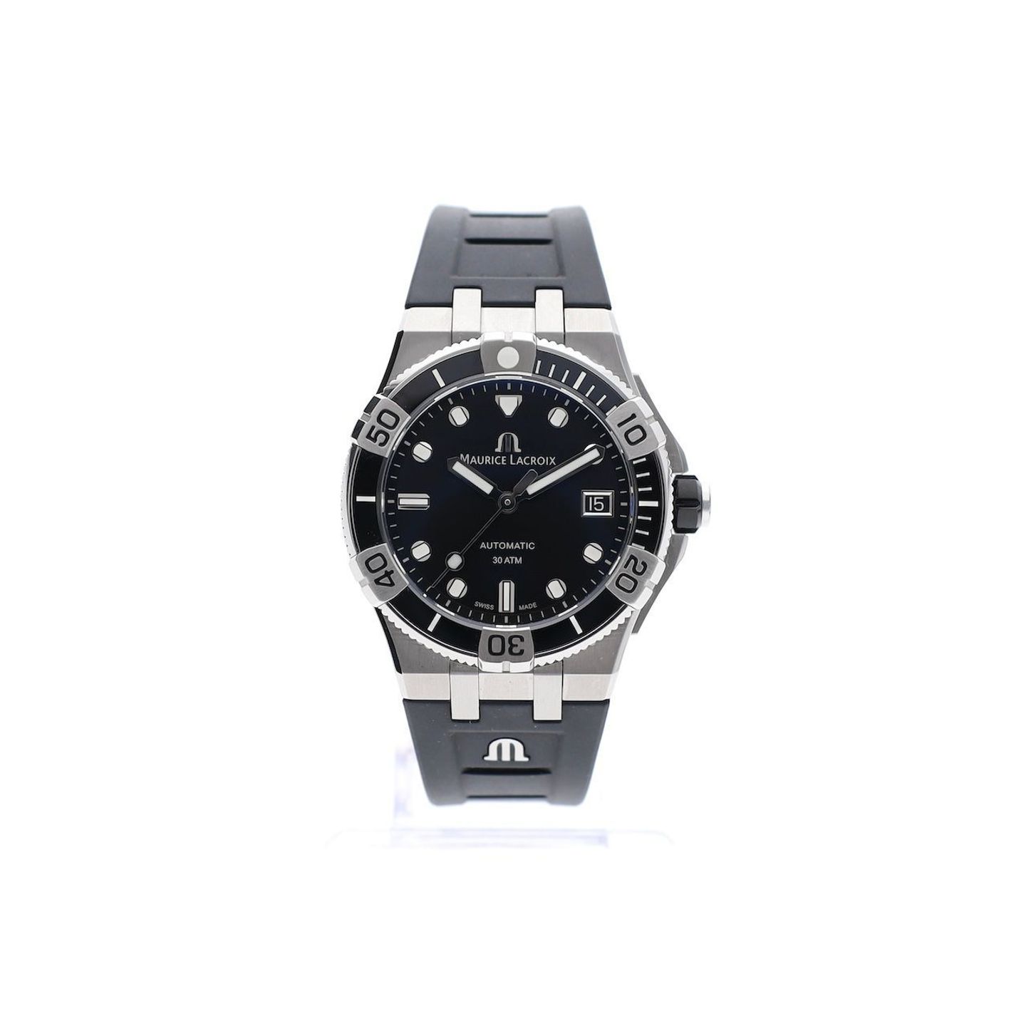 Maurice Lacroix Aikon AI6057-SSL20-330-2 (2023) - Black dial 38 mm Steel case (1/8)