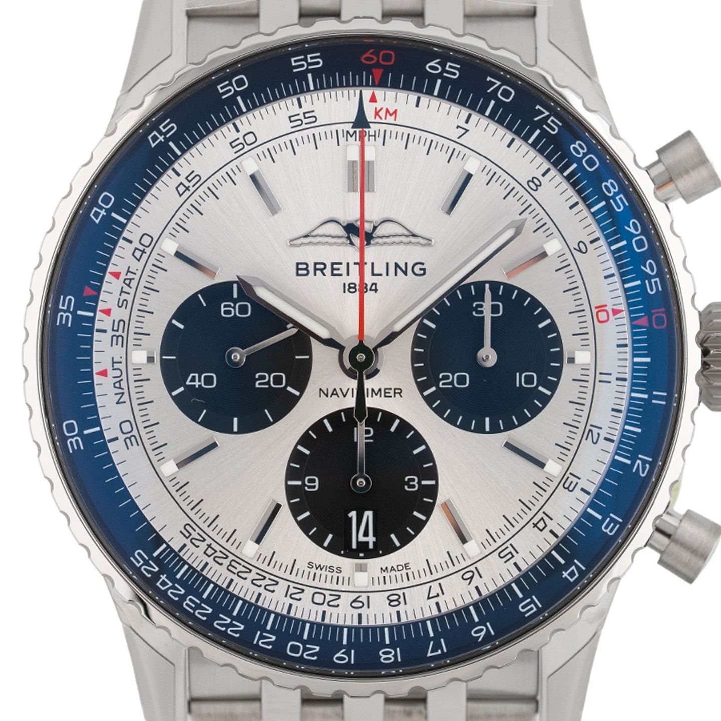 Breitling Navitimer 1 B01 Chronograph AB0138241C1A1 (2026) - Blue dial 43 mm Steel case (2/7)