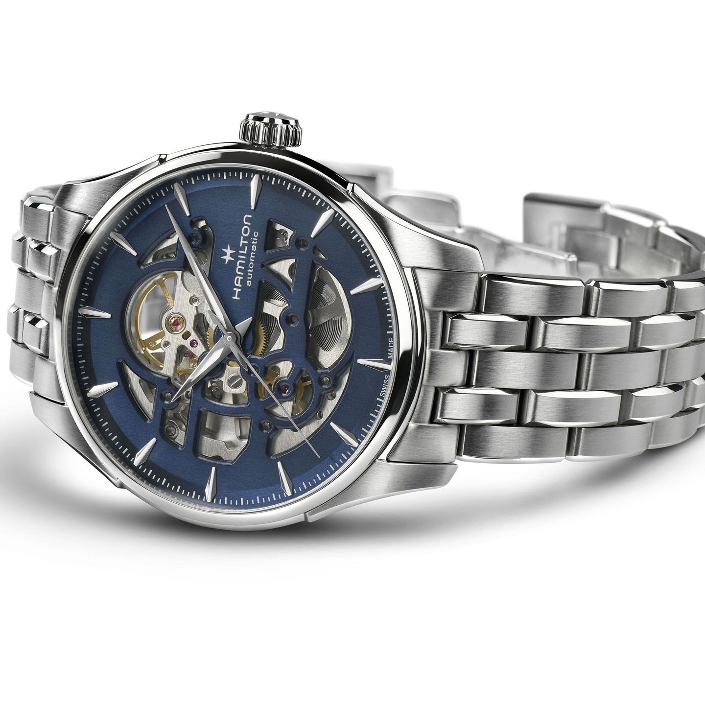 Hamilton Jazzmaster H42535141 (2024) - Blauw wijzerplaat 42mm Staal (3/3)