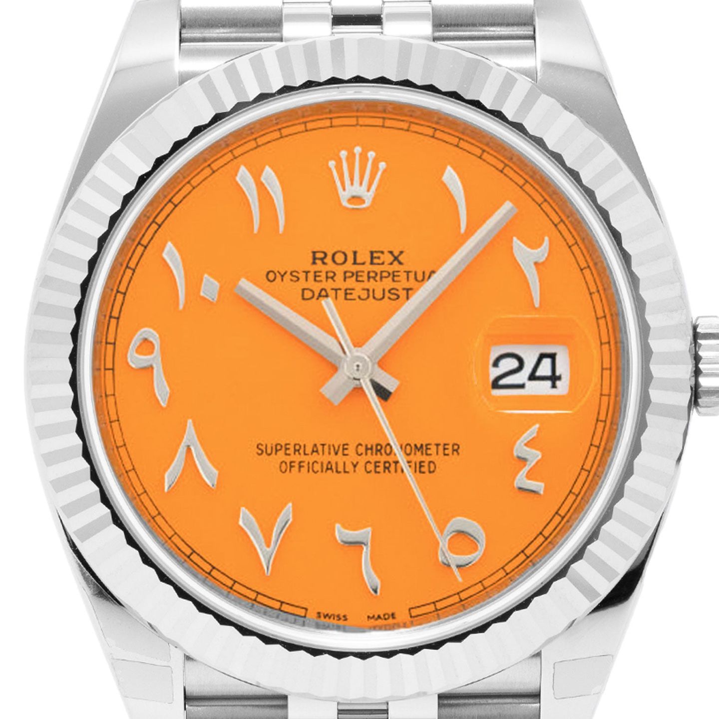 Rolex Datejust 41 126334 (2021) - Oranje wijzerplaat 41mm Staal (2/2)