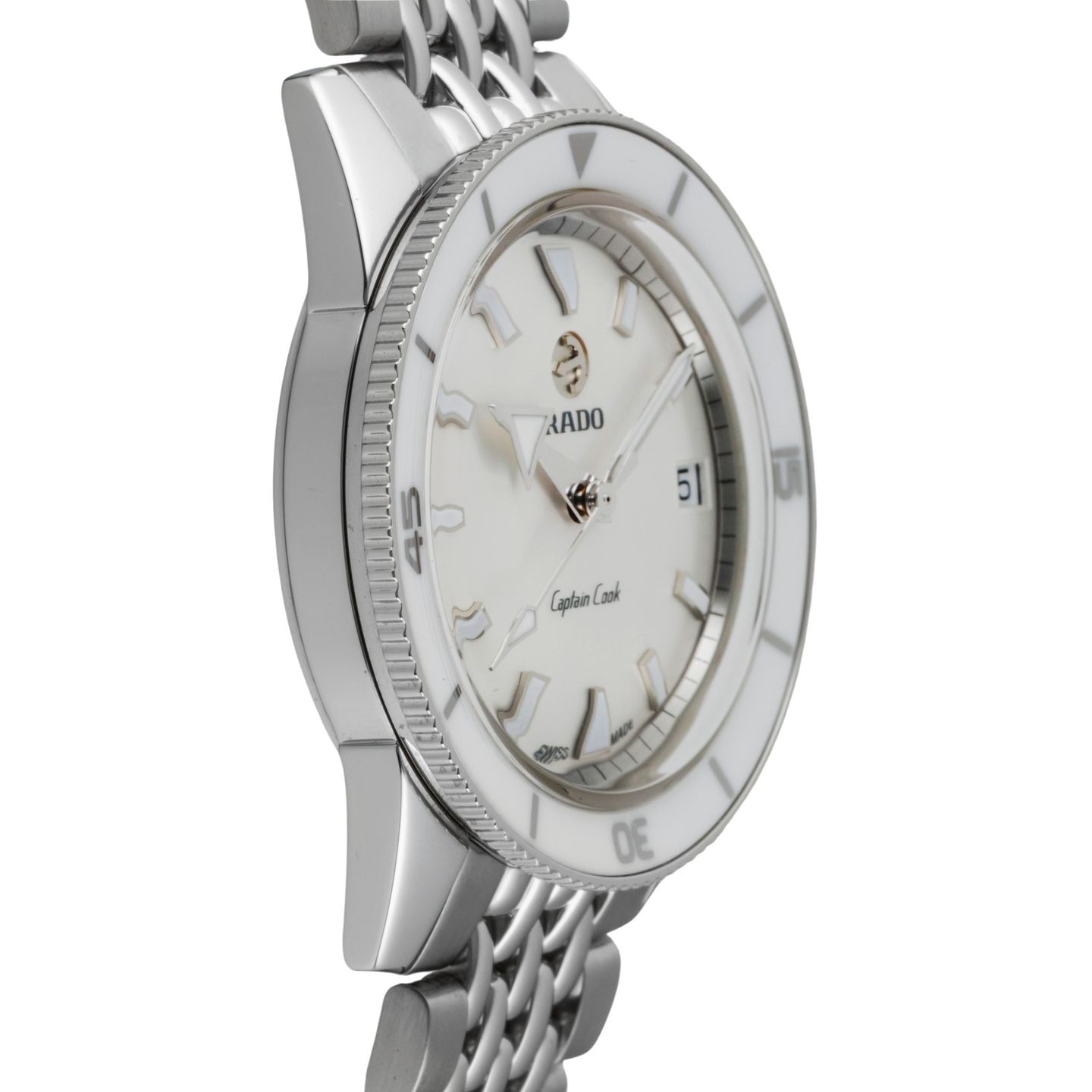 Rado HyperChrome Captain Cook R32500013 (Unknown (random serial)) - Silver dial 37 mm Steel case (7/8)