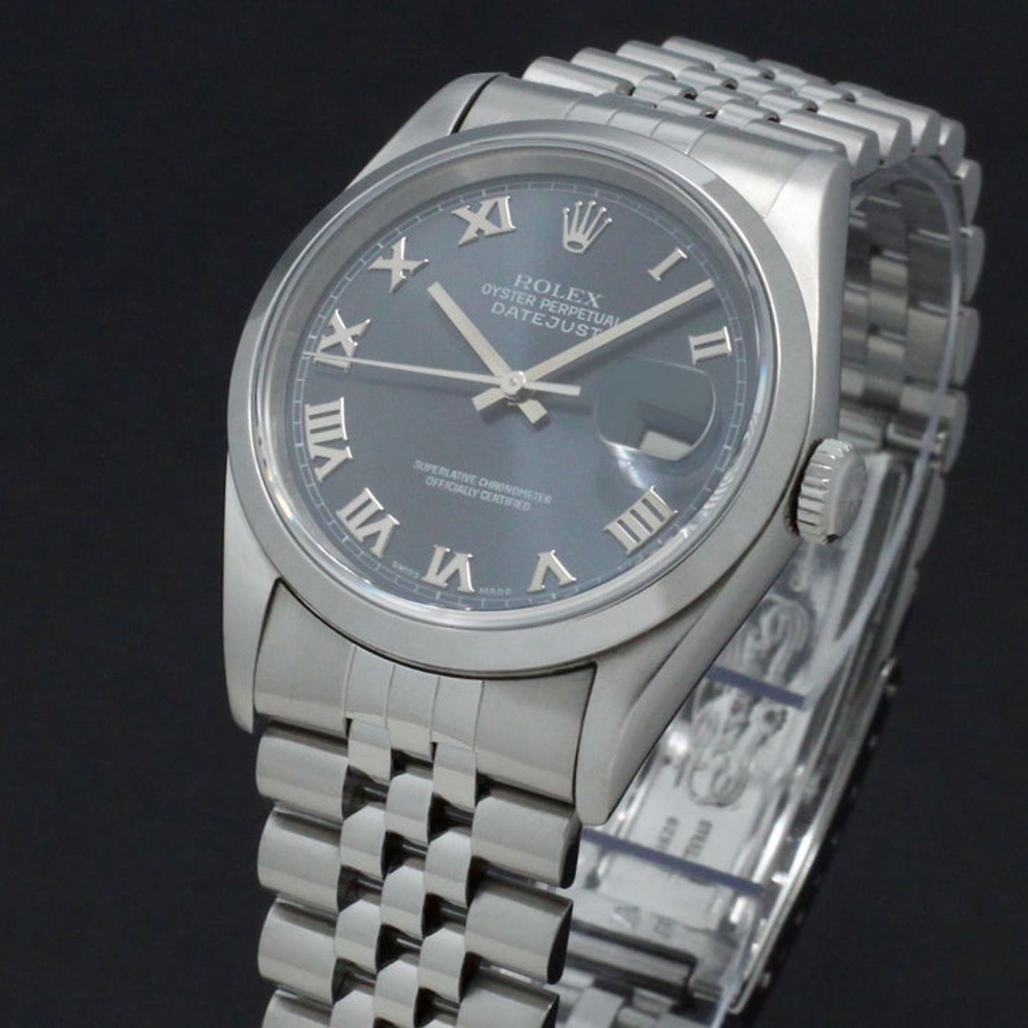 Rolex Datejust 36 16200 (1999) - Blue dial 36 mm Steel case (6/7)