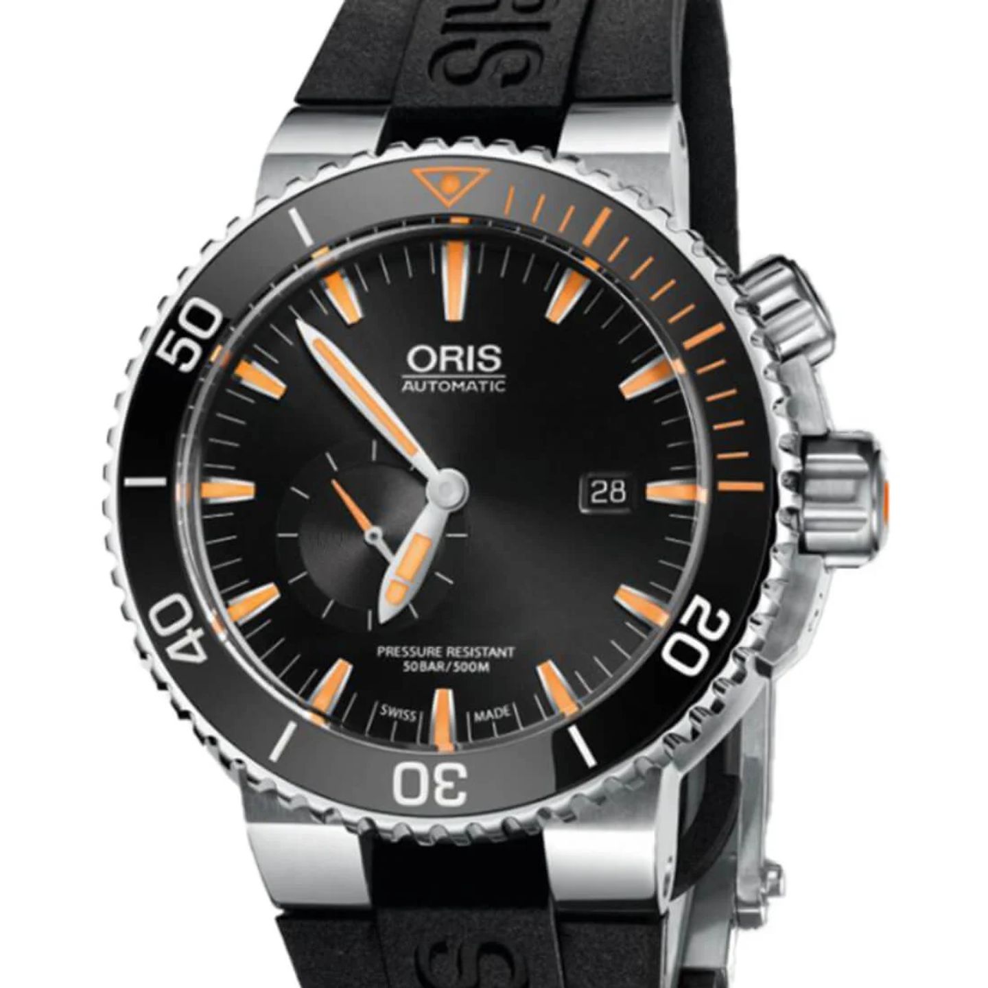 Oris Aquis 01 743 7709 7184-Set RS (2024) - Zwart wijzerplaat 46mm Titanium (2/3)