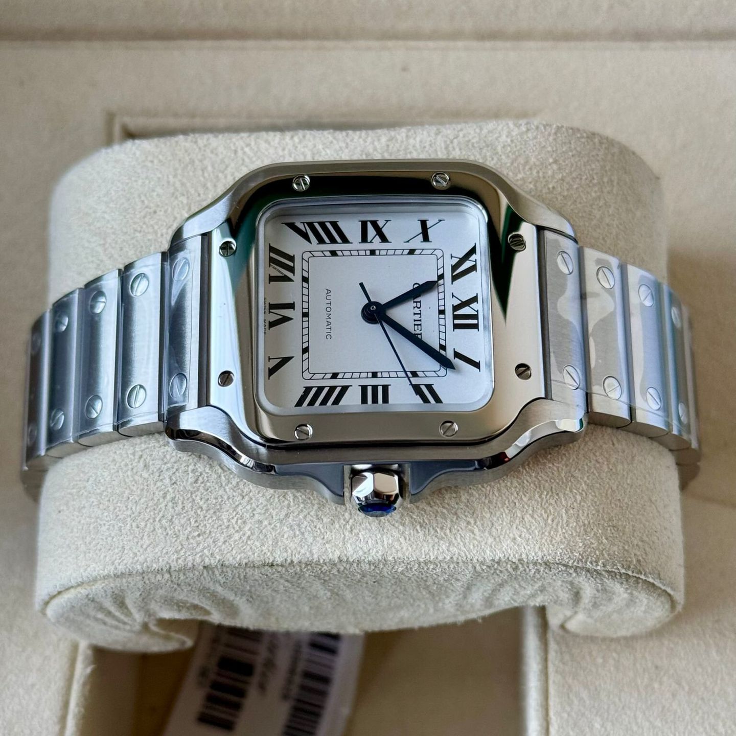 Cartier Santos WSSA0029 (2024) - Silver dial 35 mm Steel case (4/7)