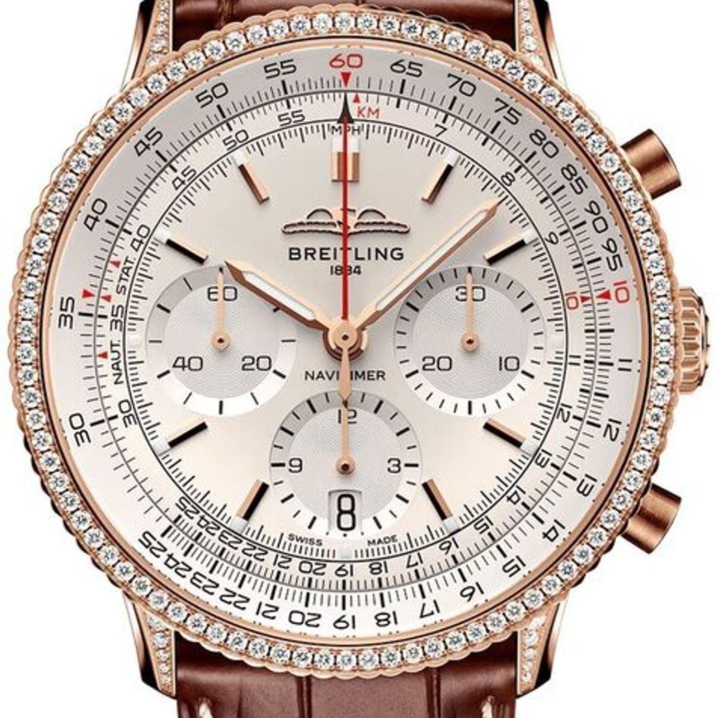 Breitling Navitimer 1 B01 Chronograph RB0139631G1P1 (2025) - Wit wijzerplaat 41mm Roodgoud (1/1)