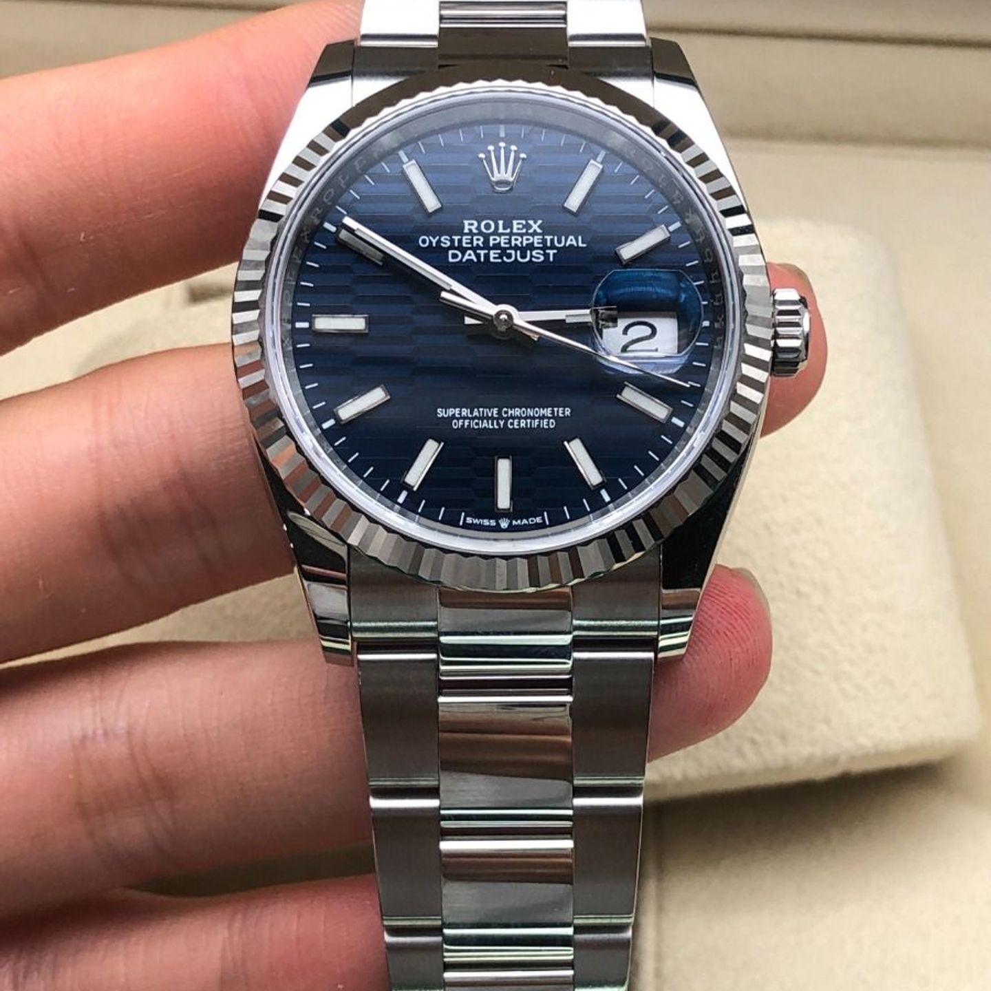 Rolex Datejust 36 126234 (2024) - Blue dial 36 mm Steel case (5/8)