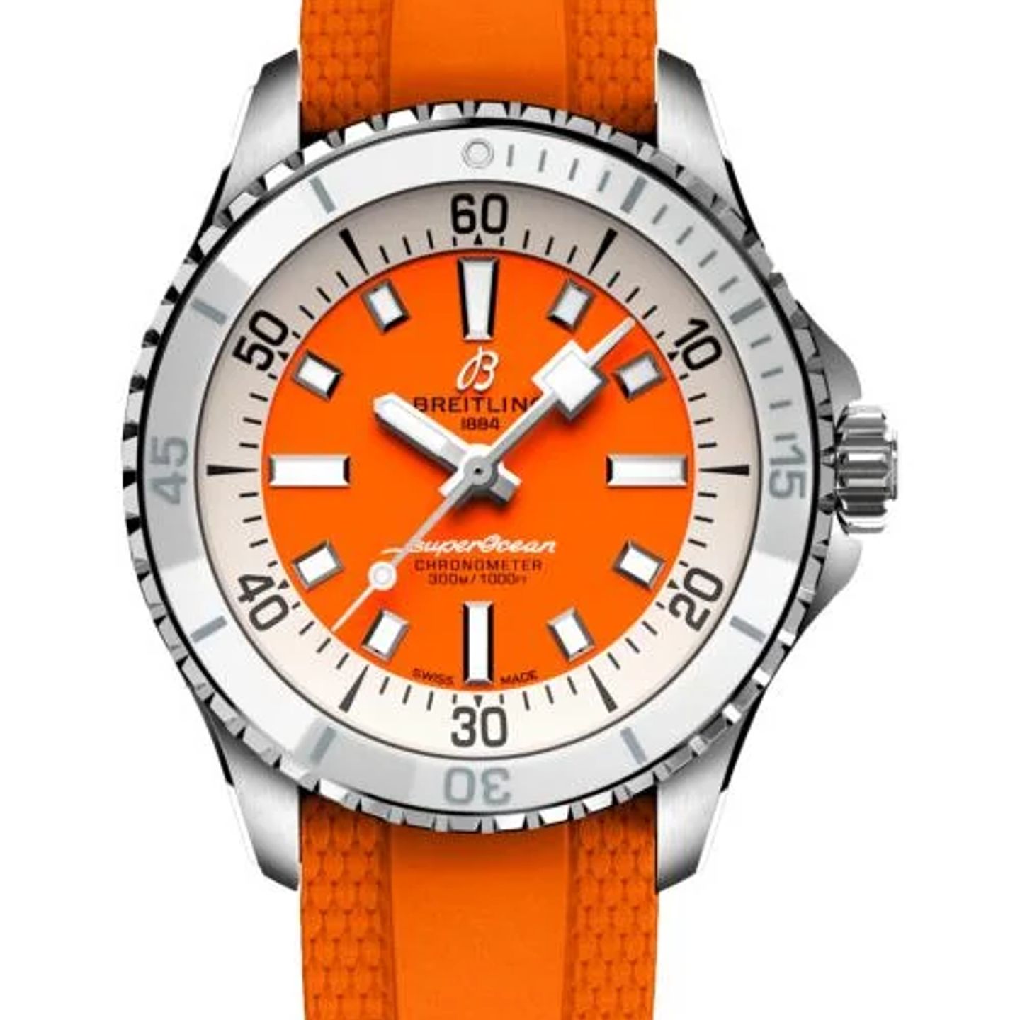 Breitling Superocean A17377211O1S1 (2026) - Oranje wijzerplaat 36mm Staal (1/1)
