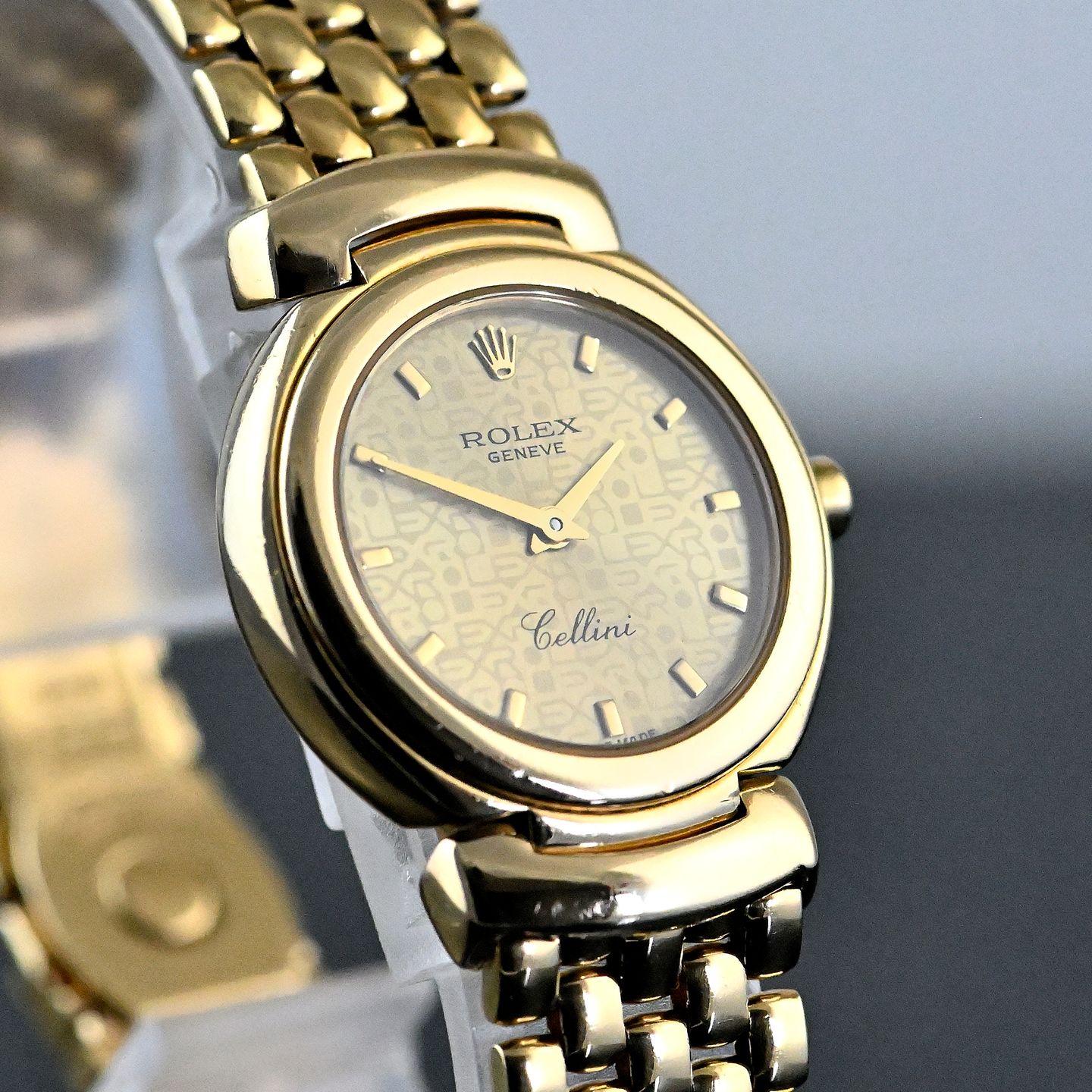 Rolex Cellini 6621 (1991) - Champagne wijzerplaat 26mm Geelgoud (4/8)