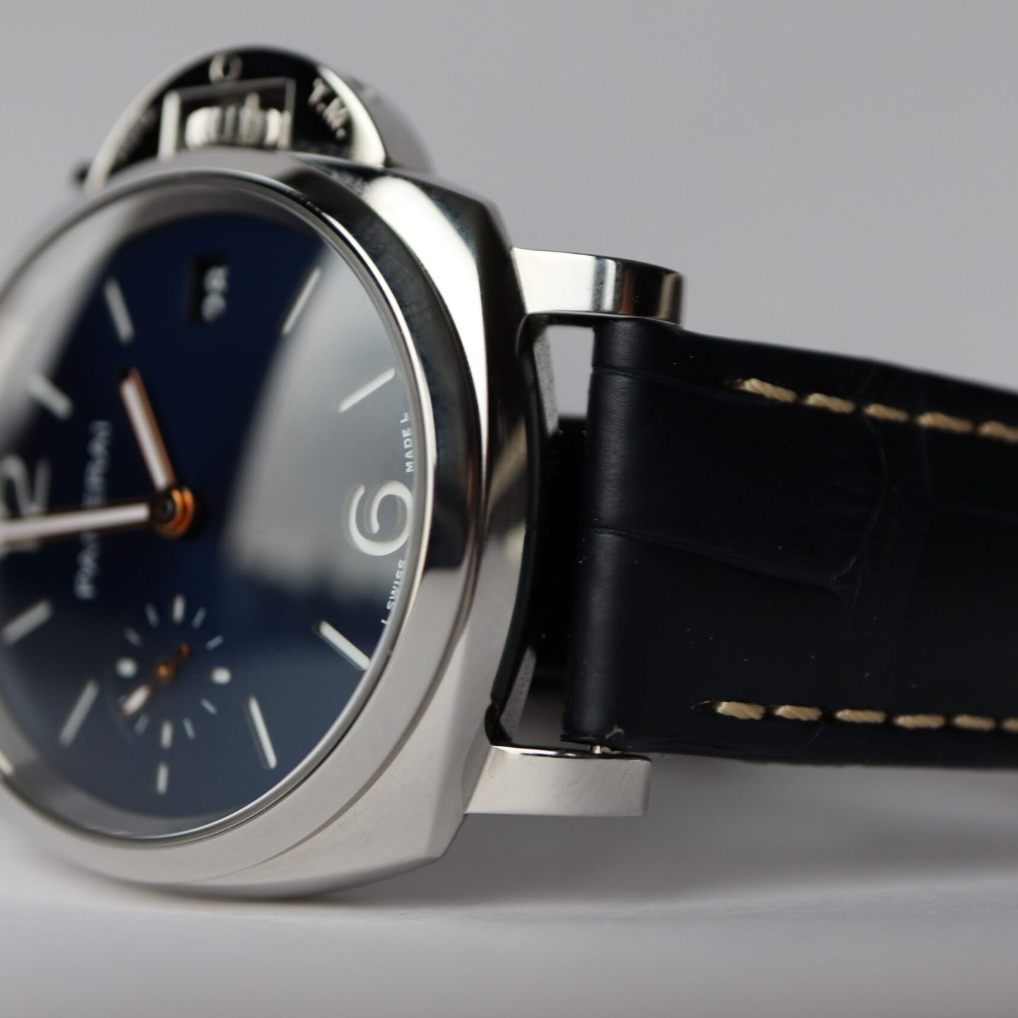 Panerai Luminor Due PAM01273 (2024) - Blauw wijzerplaat 38mm Staal (3/8)