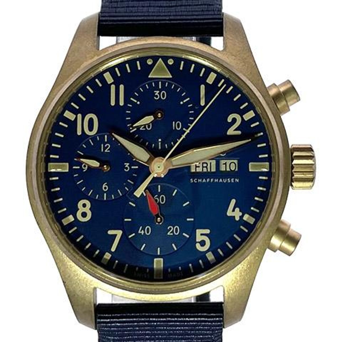 IWC Pilot Chronograph IW388109 (2023) - Blue dial 41 mm Bronze case (1/8)