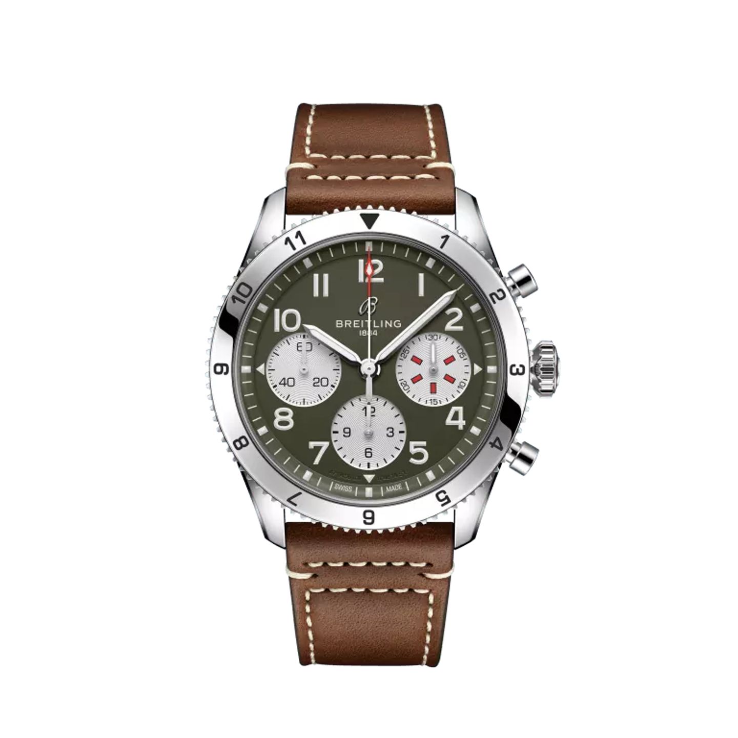 Breitling Classic AVI A233802A1L1X1 (2024) - Groen wijzerplaat 42mm Staal (1/1)