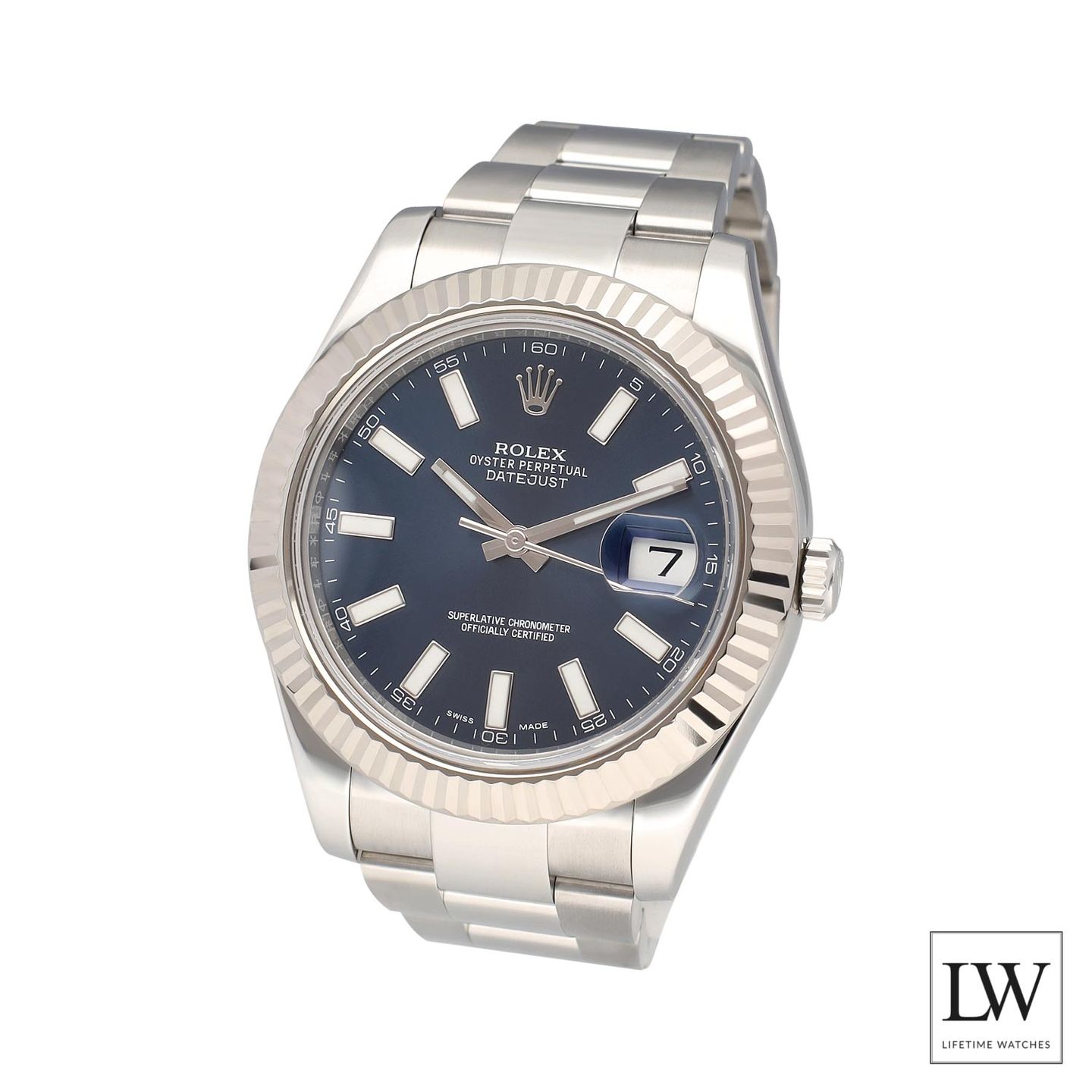 Rolex Datejust II 116334 (2016) - Blauw wijzerplaat 41mm Staal (4/8)